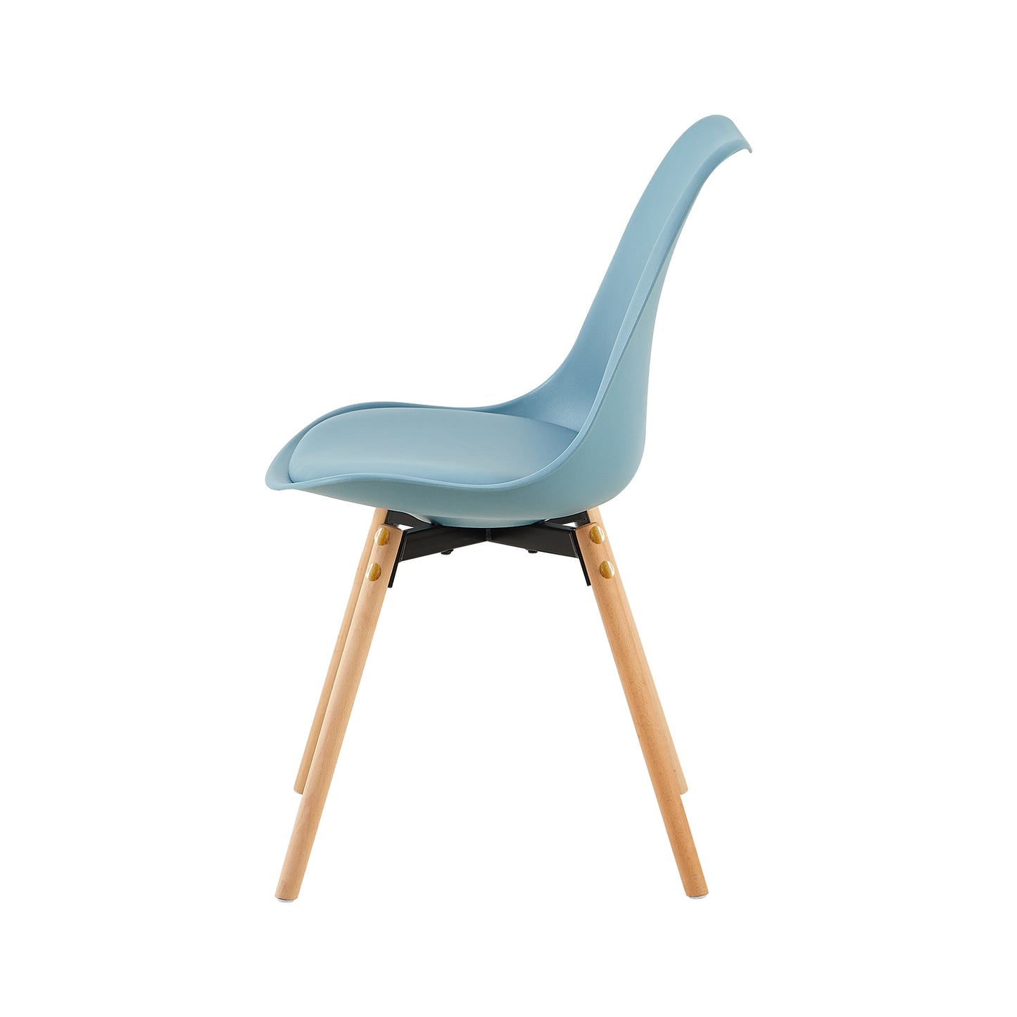 OATS Set van 4/6 Zijdelingse Accentstoelen – Lichtgrijs Blauw / Donkergrijs Blauw/Groen ijs