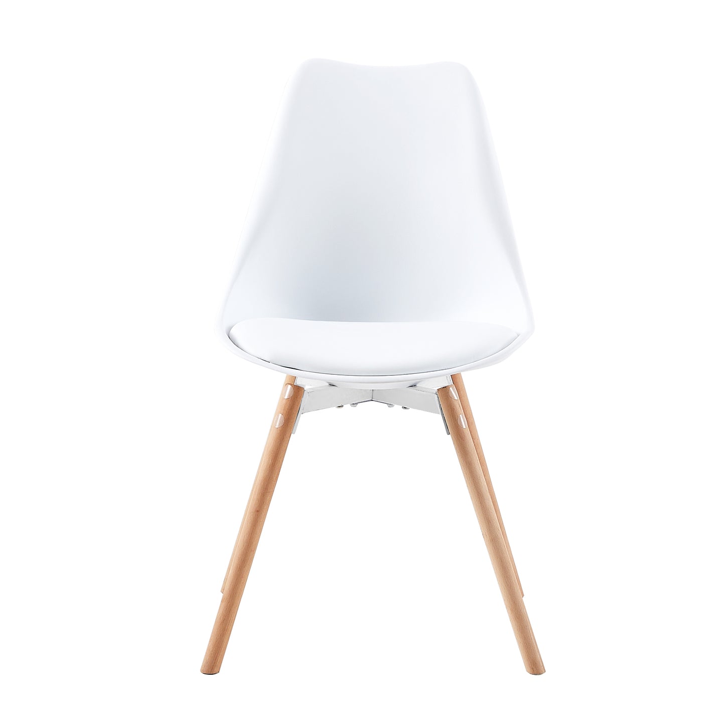 OATS Side Chair met Beuken Poten (Set van 4/6) - Zwart/Wit/Grijs