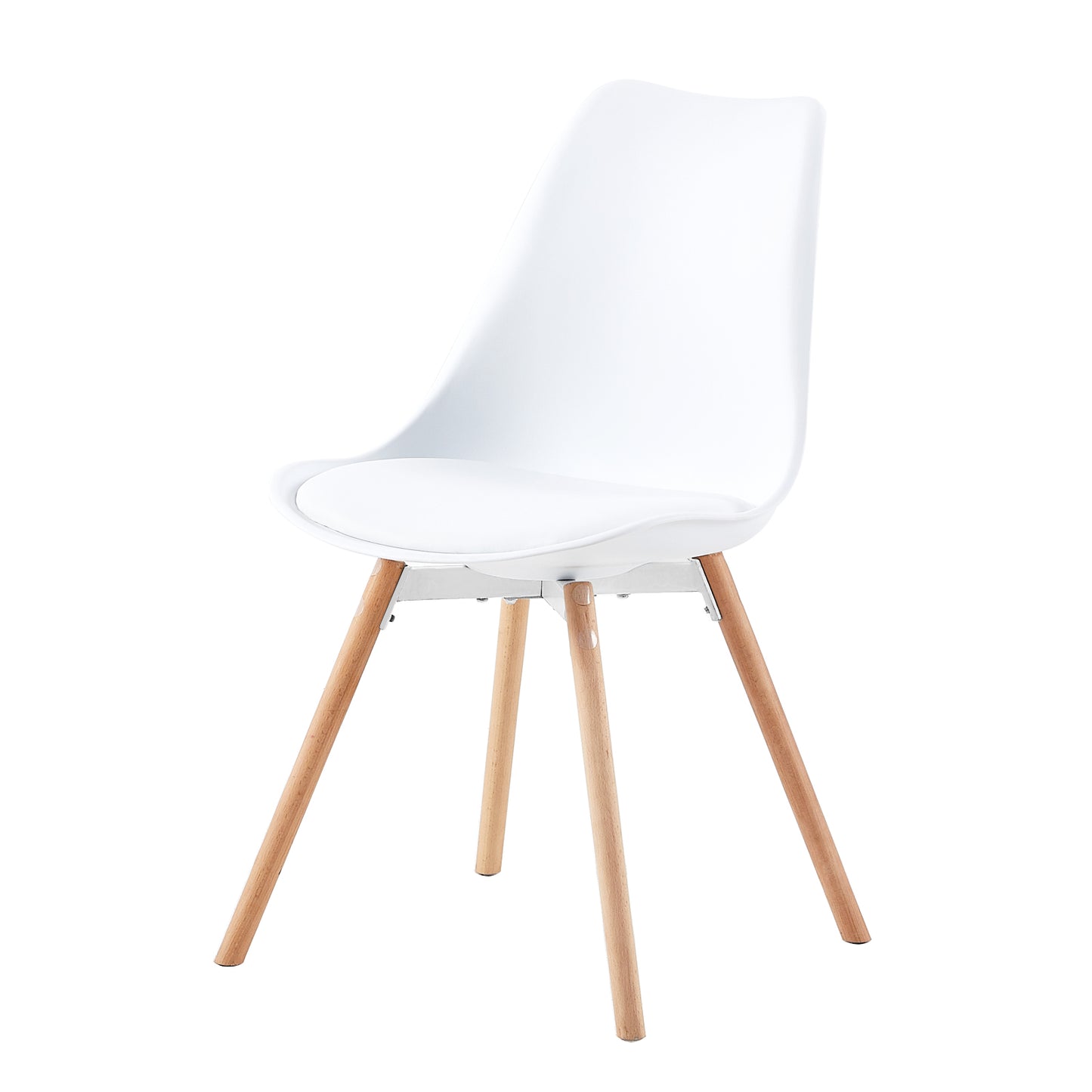 OATS Side Chair met Beuken Poten (Set van 4/6) - Zwart/Wit/Grijs