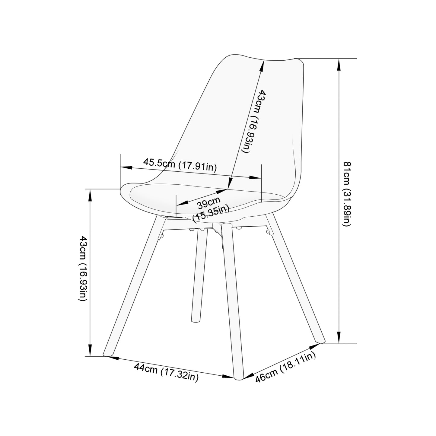 OATS Set van 4/6 Zijdelingse Accentstoelen – Lichtgrijs Blauw / Donkergrijs Blauw/Groen ijs