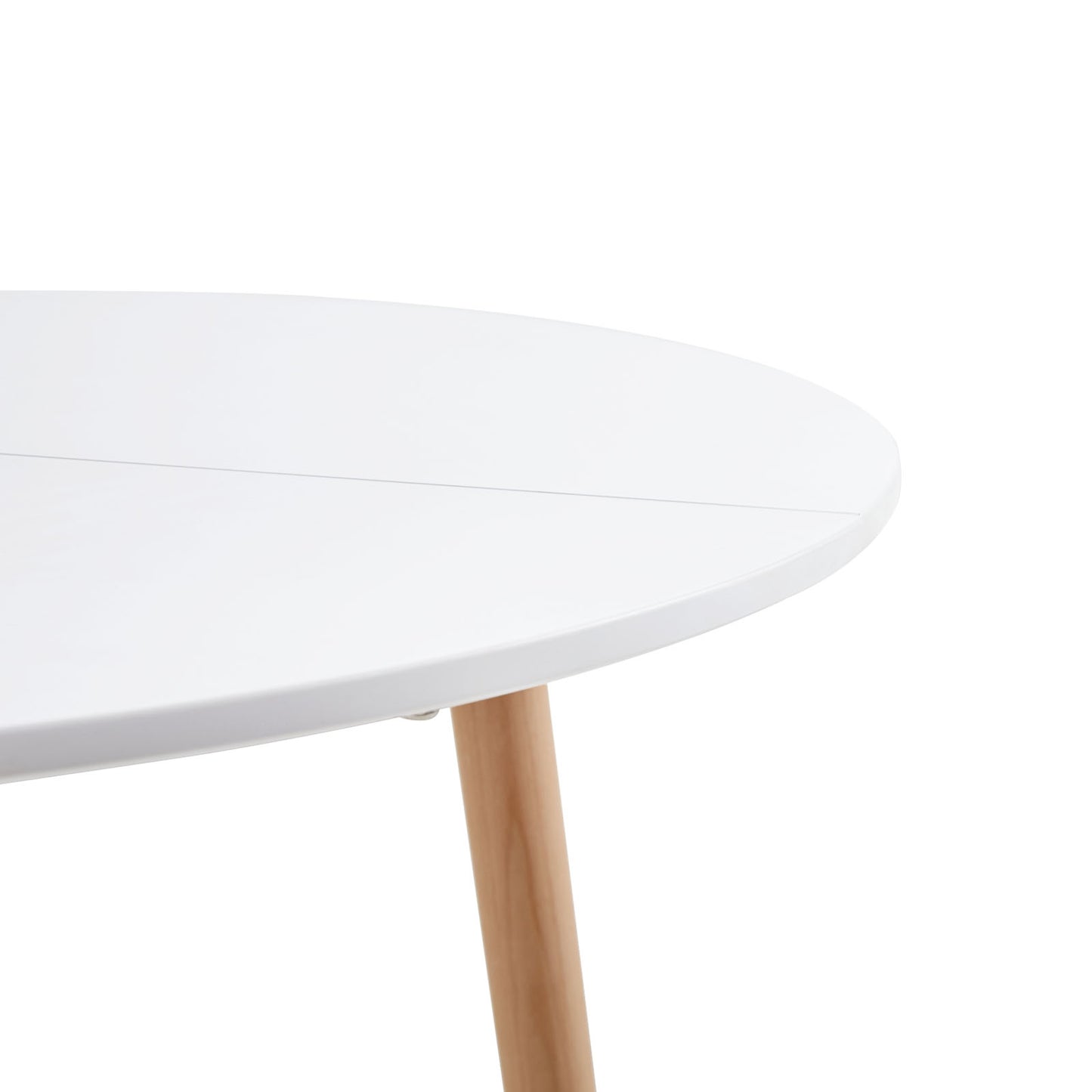 Ronde eettafel 80 cm met 4 poten - Wit/Zwart-PEA