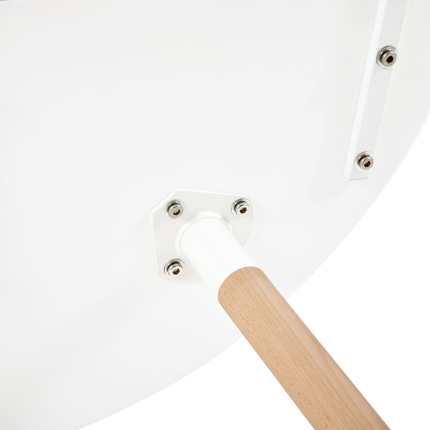Ronde eettafel 80 cm met 4 poten - Wit/Zwart-PEA