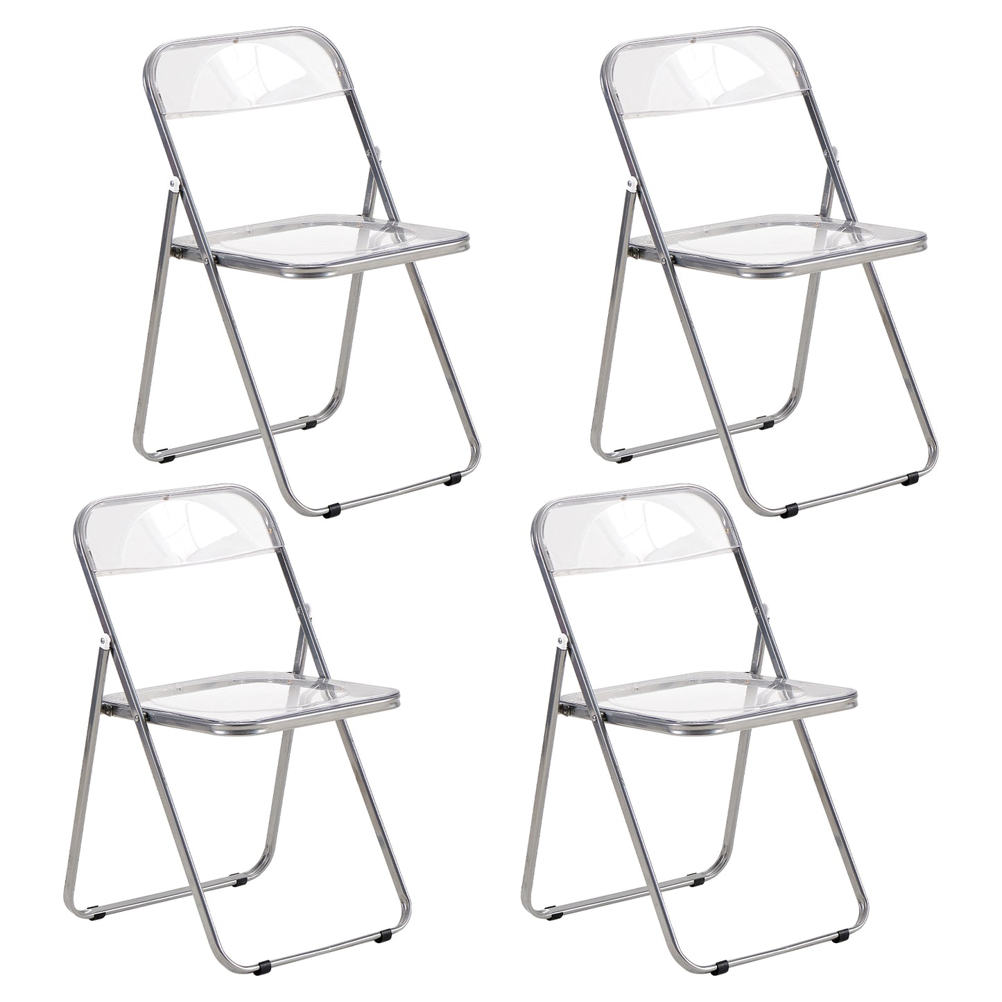 PURDY Stapelbare Vouwstoelen Set van 4/6 - Doorzichtig