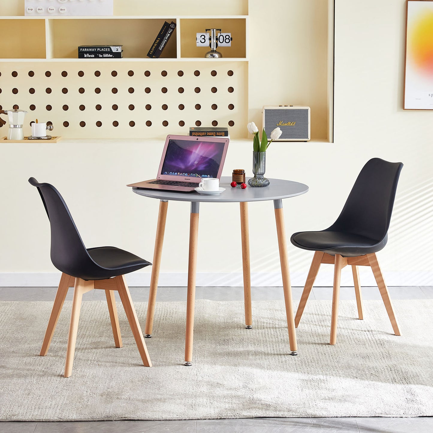 RONALD Ronde eettafel in Scandinavische stijl - Grijs