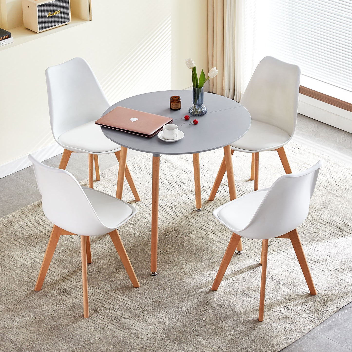 RONALD Ronde eettafel in Scandinavische stijl - Grijs