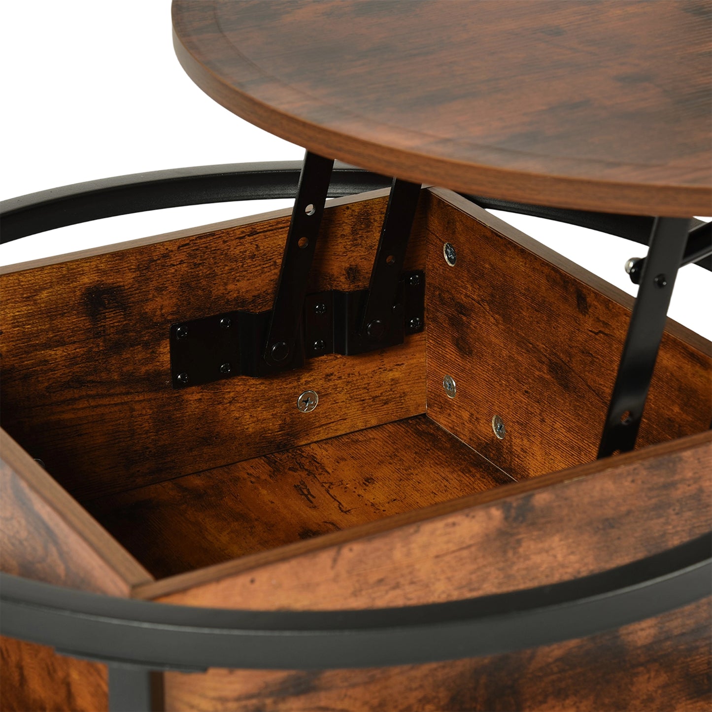 Ronde Lift-tafel met Verborgen Opbergruimte - ROSS
