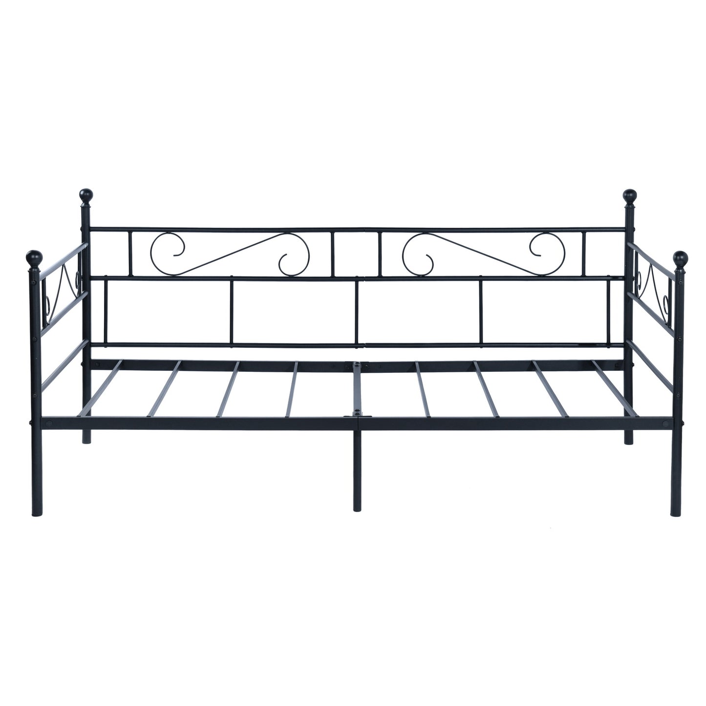 SOROSE Eenpersoons Metalen Slaapbankframe - Zwart/Wit