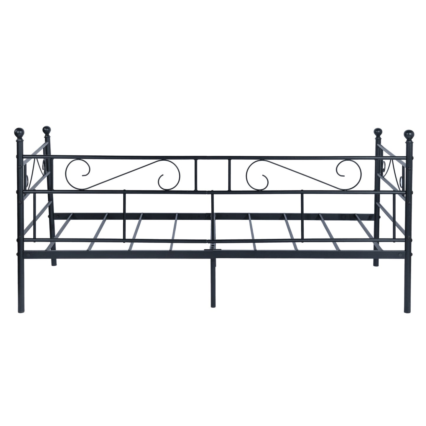 SOROSE Eenpersoons Metalen Slaapbankframe - Zwart/Wit