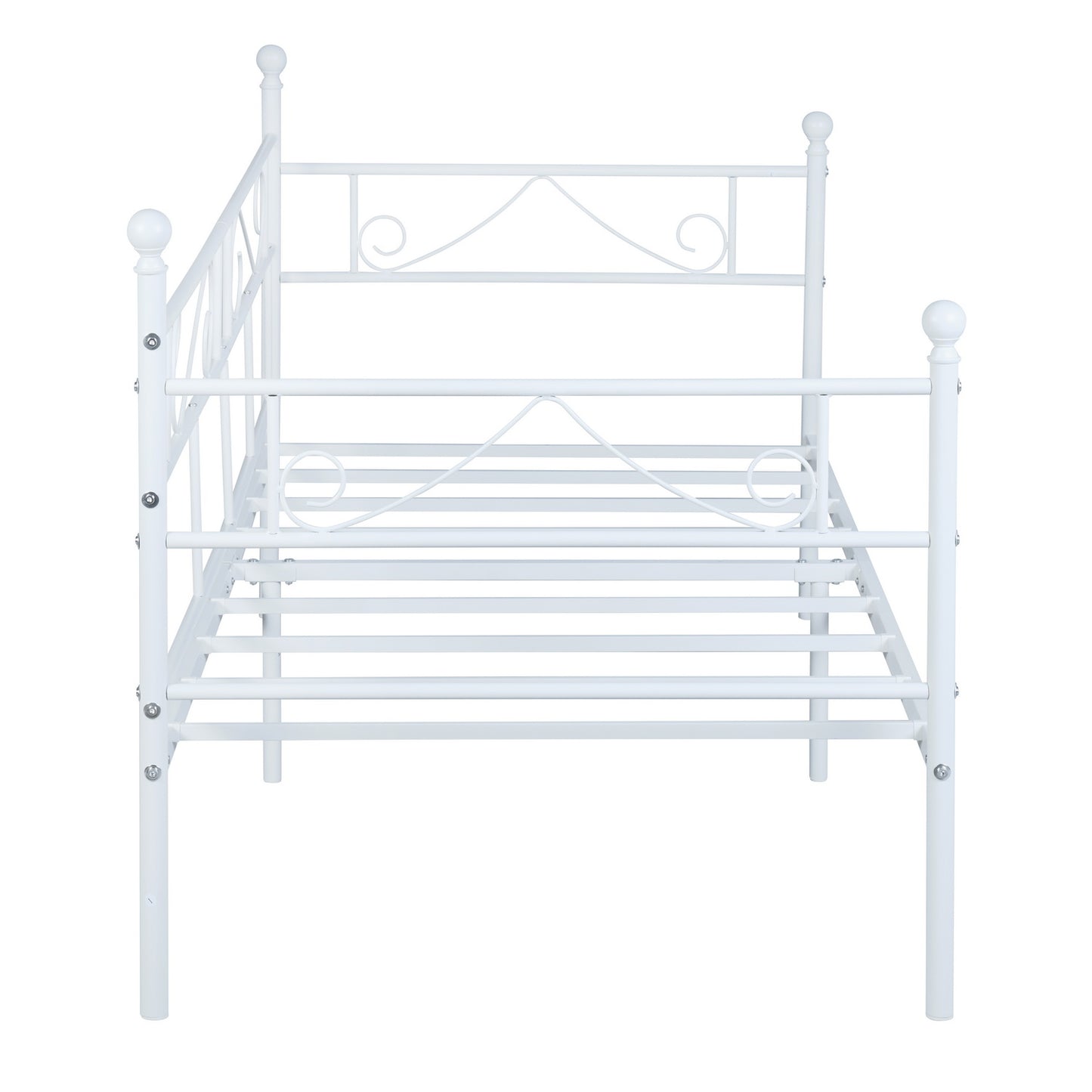 SOROSE Eenpersoons Metalen Slaapbankframe - Zwart/Wit
