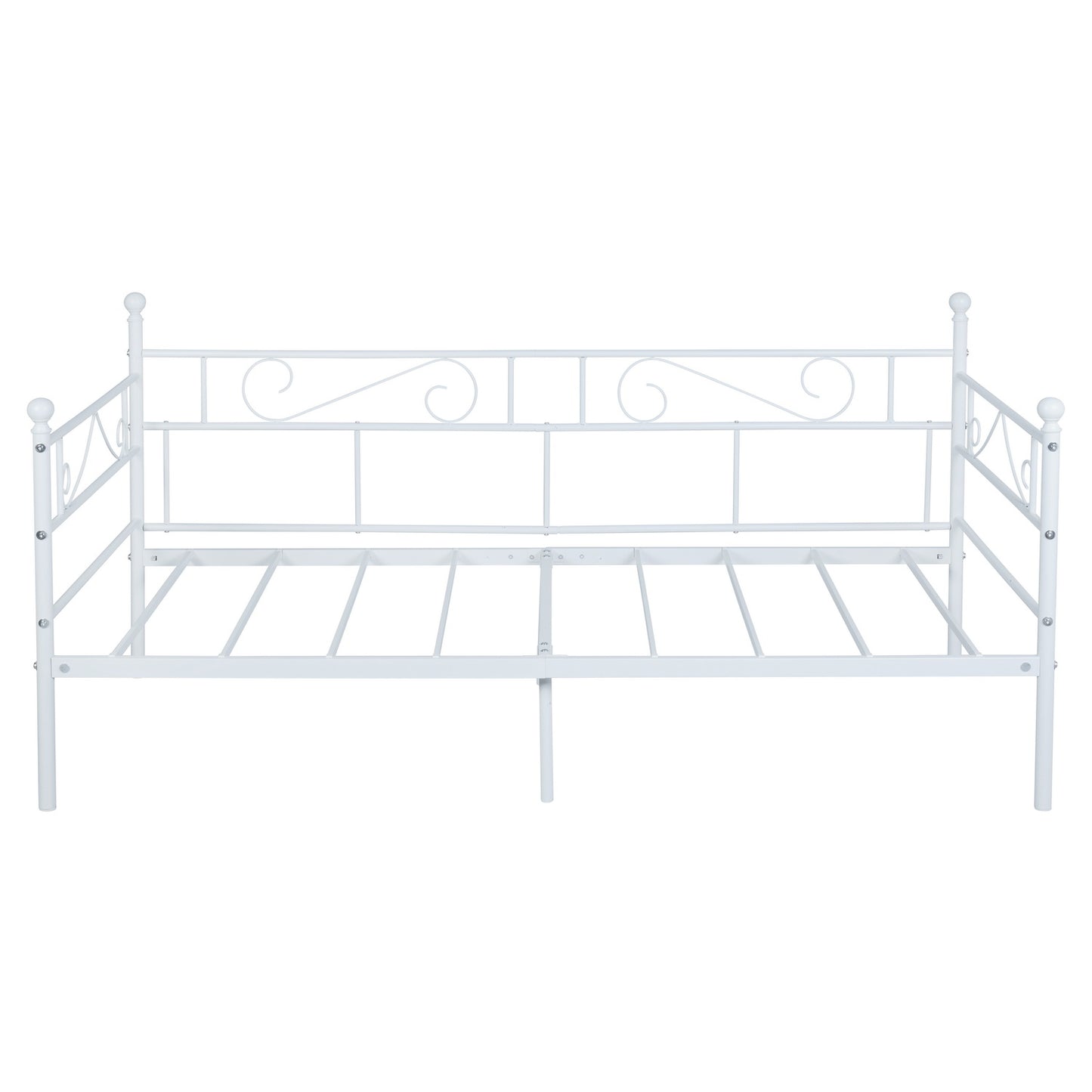 SOROSE Eenpersoons Metalen Slaapbankframe - Zwart/Wit