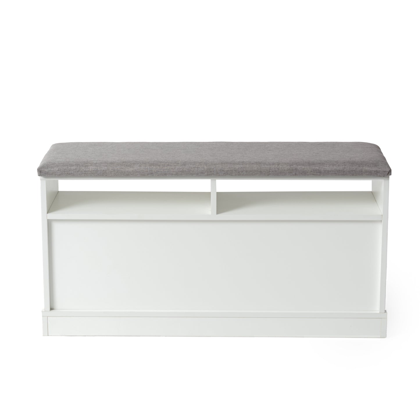 EGGREE Aufbewahrungsbank mit 3 Schubladen und abnehmbarem Sitzkissen, Schuhschrank, Schuhbank, Weiß, STUART
