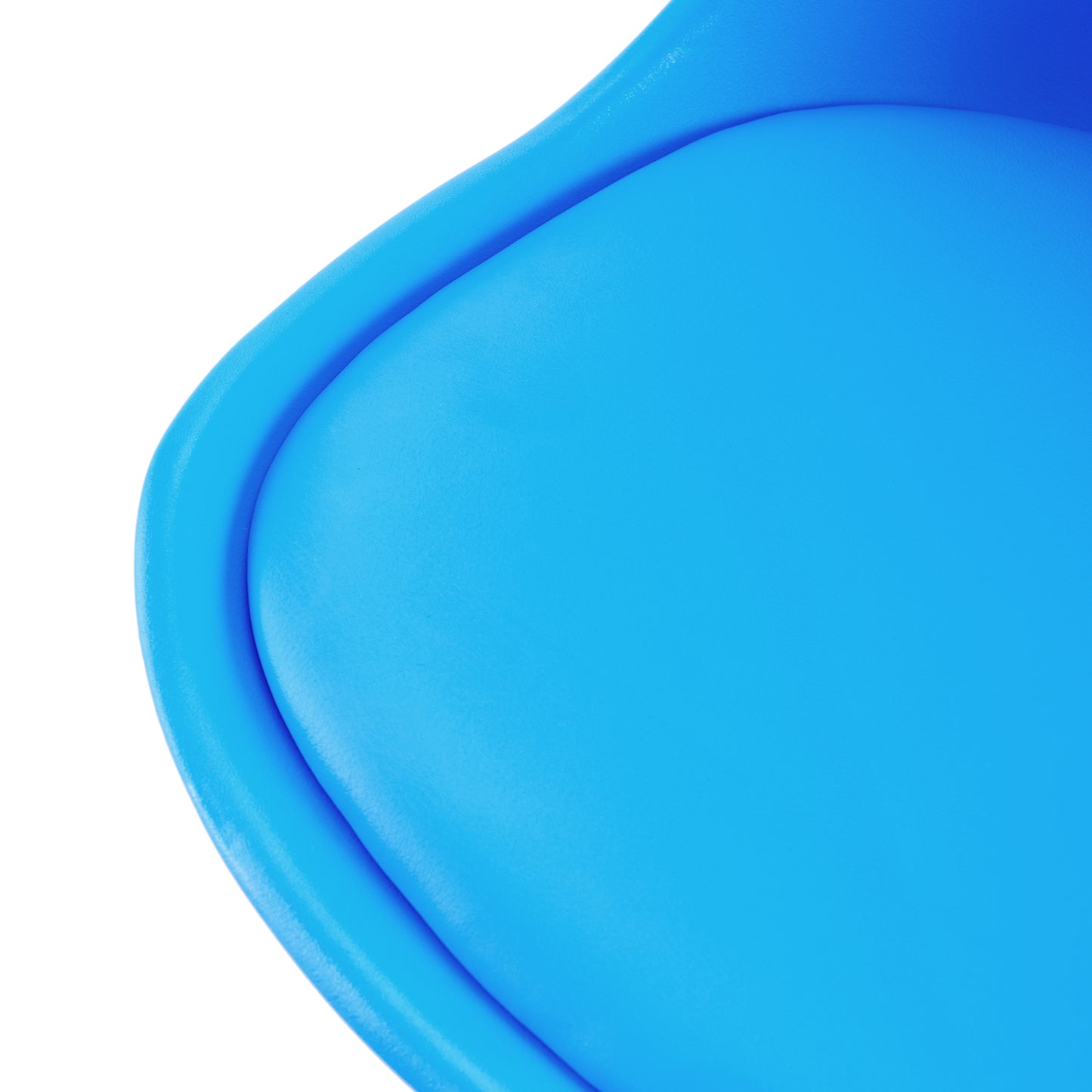 Gestoffeerde eetkamerstoelen (set van 1/2) Tulp-Felblauw