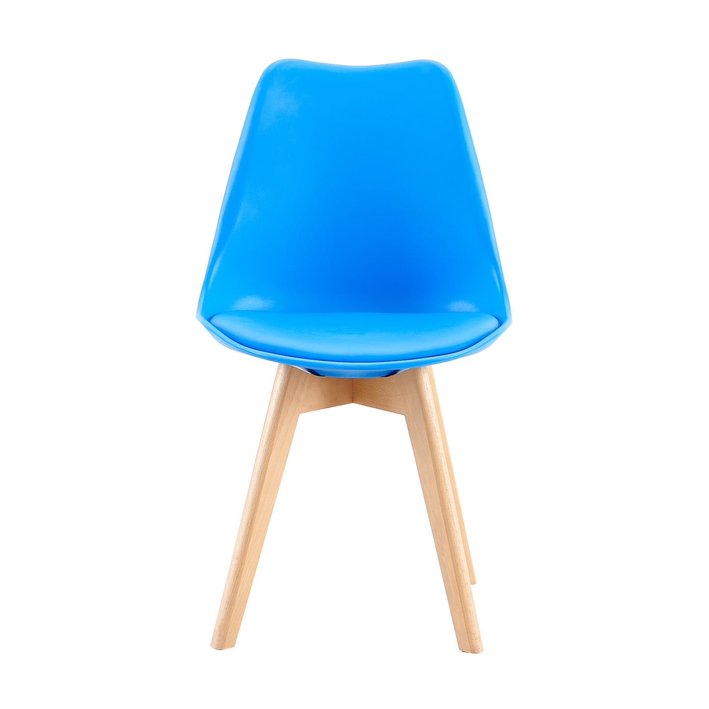 Gestoffeerde eetkamerstoelen (set van 1/2) Tulp-Felblauw