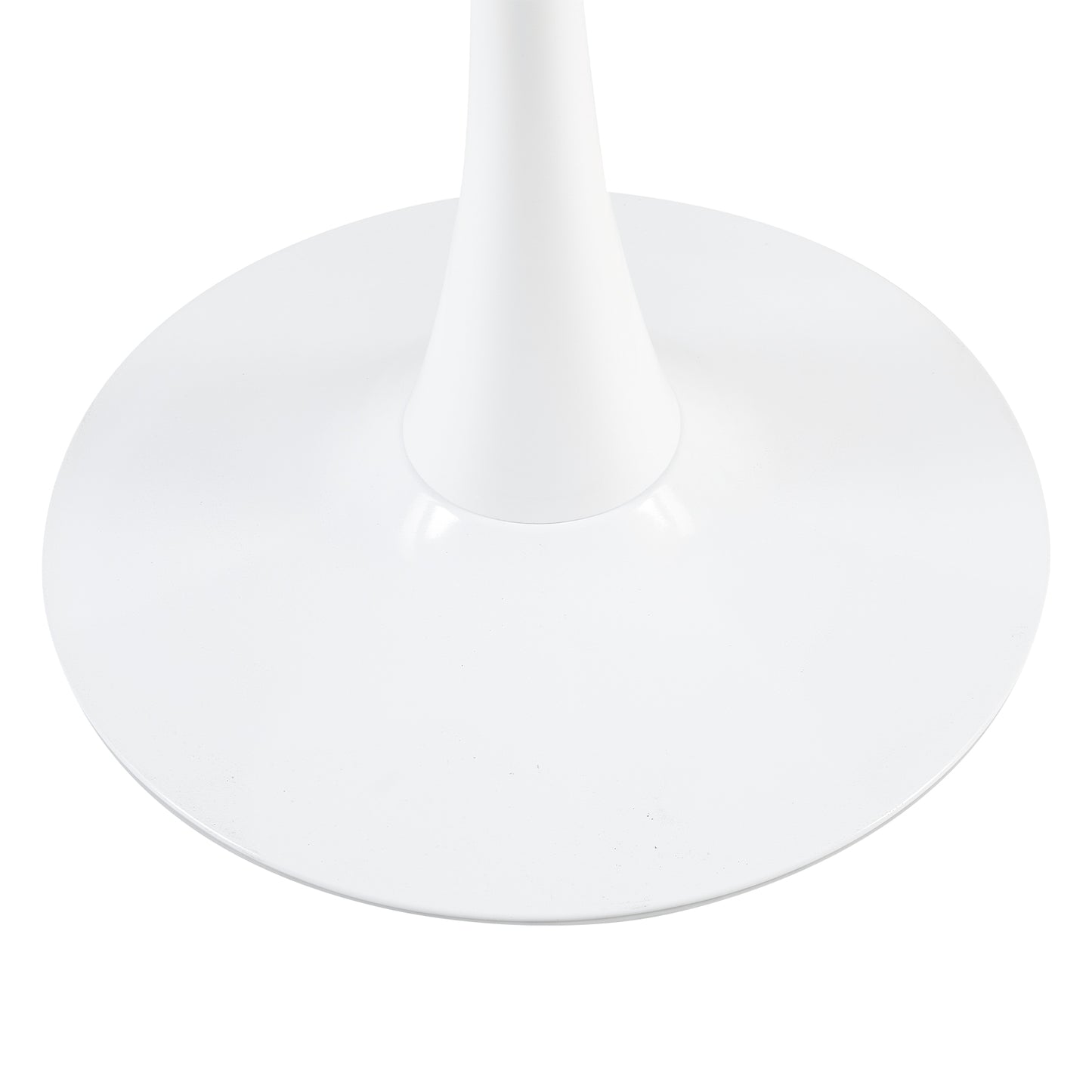 TULIP Ronde Eettafel zonder Kieren, 75 cm - Zwart/Wit/Marmereffect