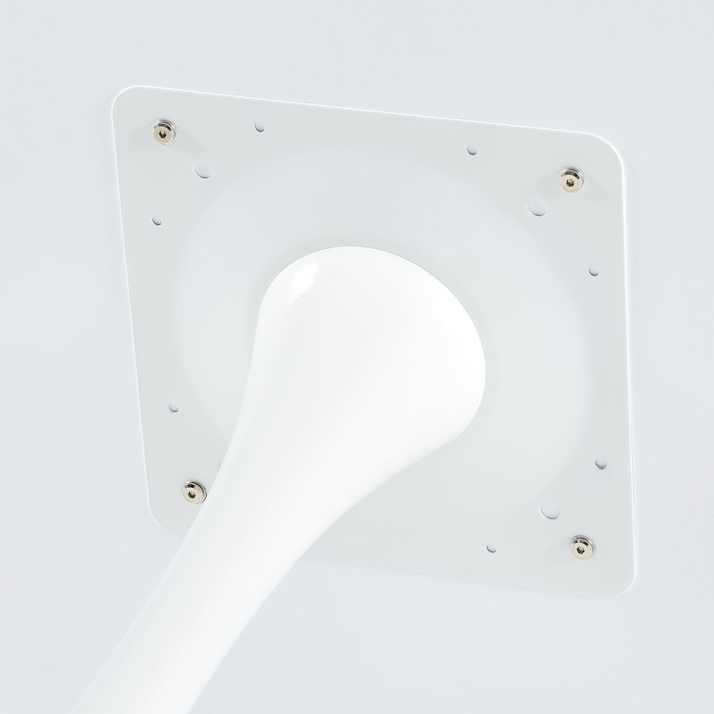 TULIP Ronde Eettafel zonder Kieren, 75 cm - Zwart/Wit/Marmereffect