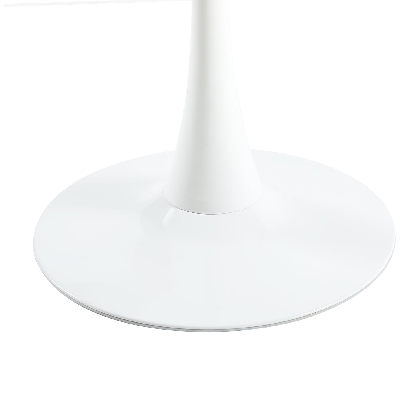 TULIP Ronde Eettafel zonder Kieren, 75 cm - Zwart/Wit/Marmereffect