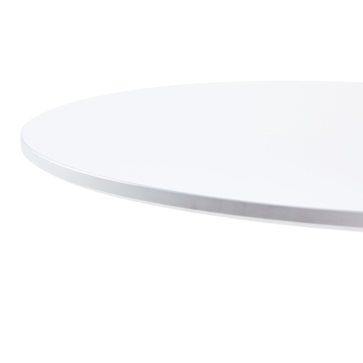 TULIP Ronde Eettafel zonder Kieren, 75 cm - Zwart/Wit/Marmereffect