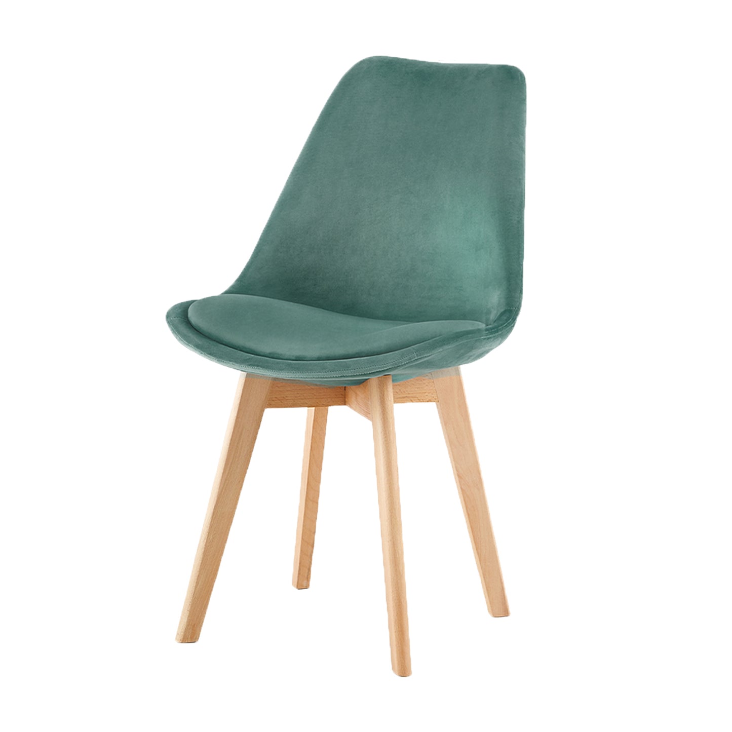 Fluwelen Eetkamerstoel met Cactus Set van 2/4 - TULIP