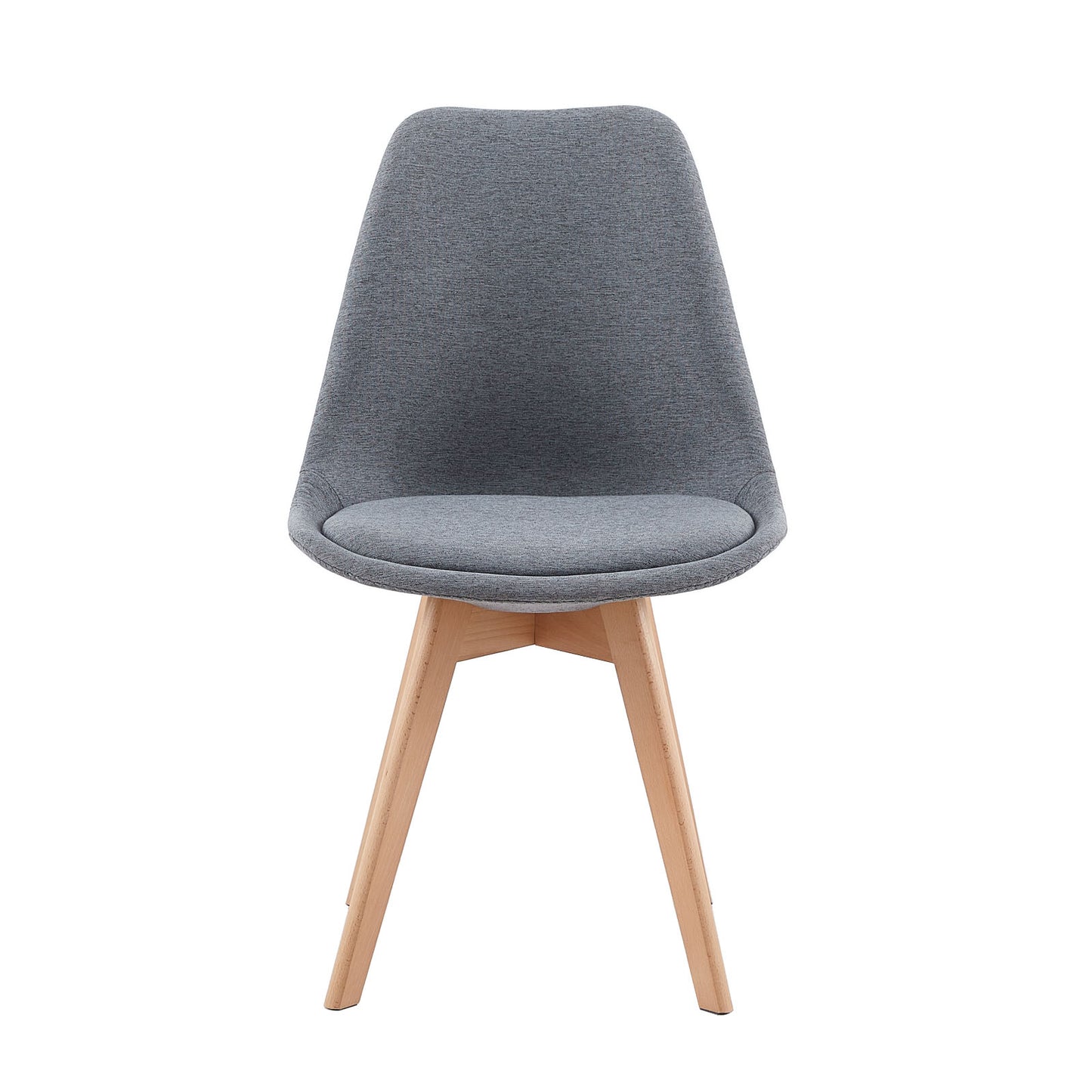 TULIP Stoffen Eetkamerstoelen (Set van 2) - Grijs/Geel