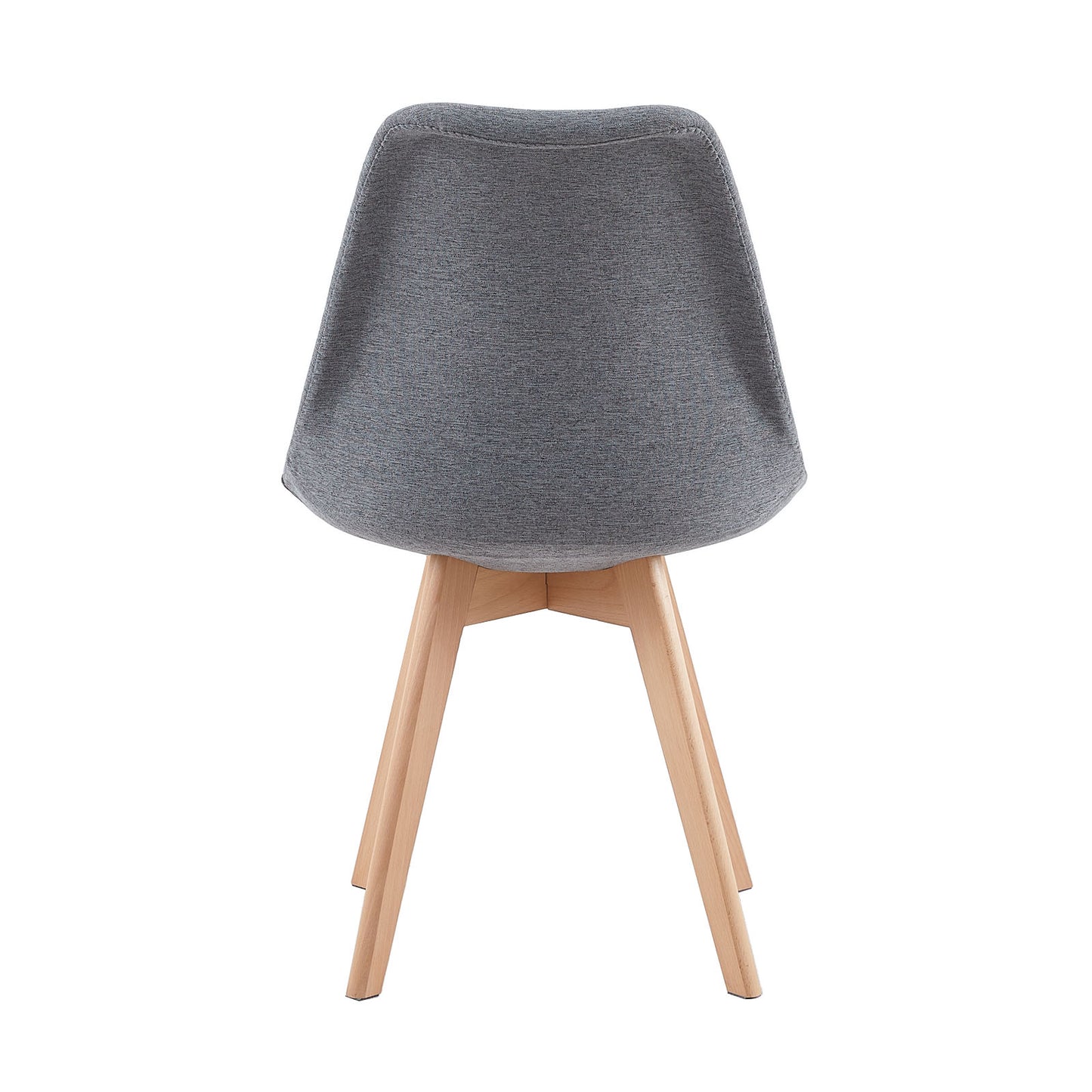 TULIP Stoffen Eetkamerstoelen (Set van 2) - Grijs/Geel