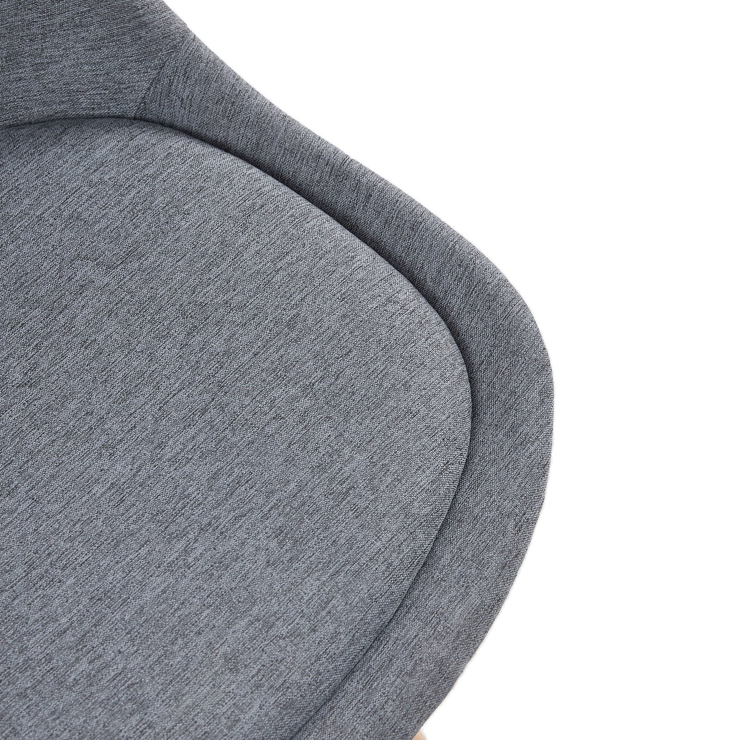 TULIP Stoffen Eetkamerstoelen (Set van 2) - Grijs/Geel