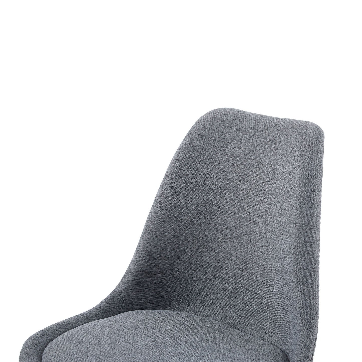 TULIP Stoffen Eetkamerstoelen (Set van 2) - Grijs/Geel
