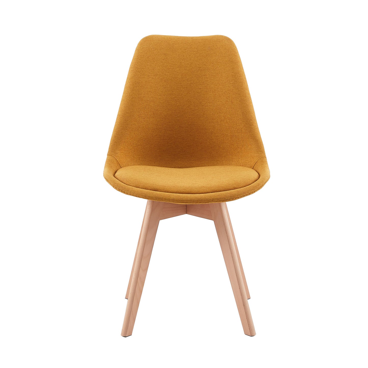 TULIP Stoffen Eetkamerstoelen (Set van 2) - Grijs/Geel