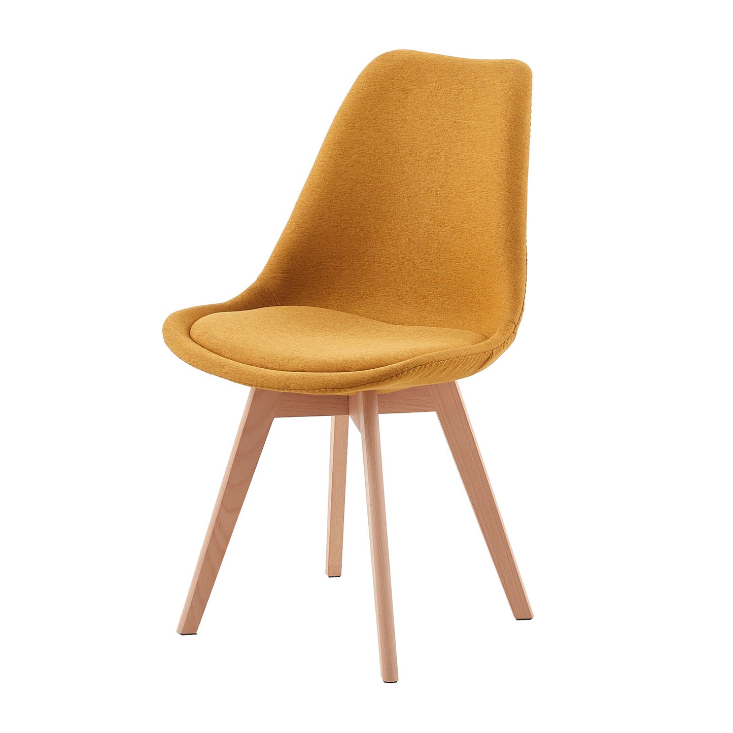 TULIP Stoffen Eetkamerstoelen (Set van 2) - Grijs/Geel