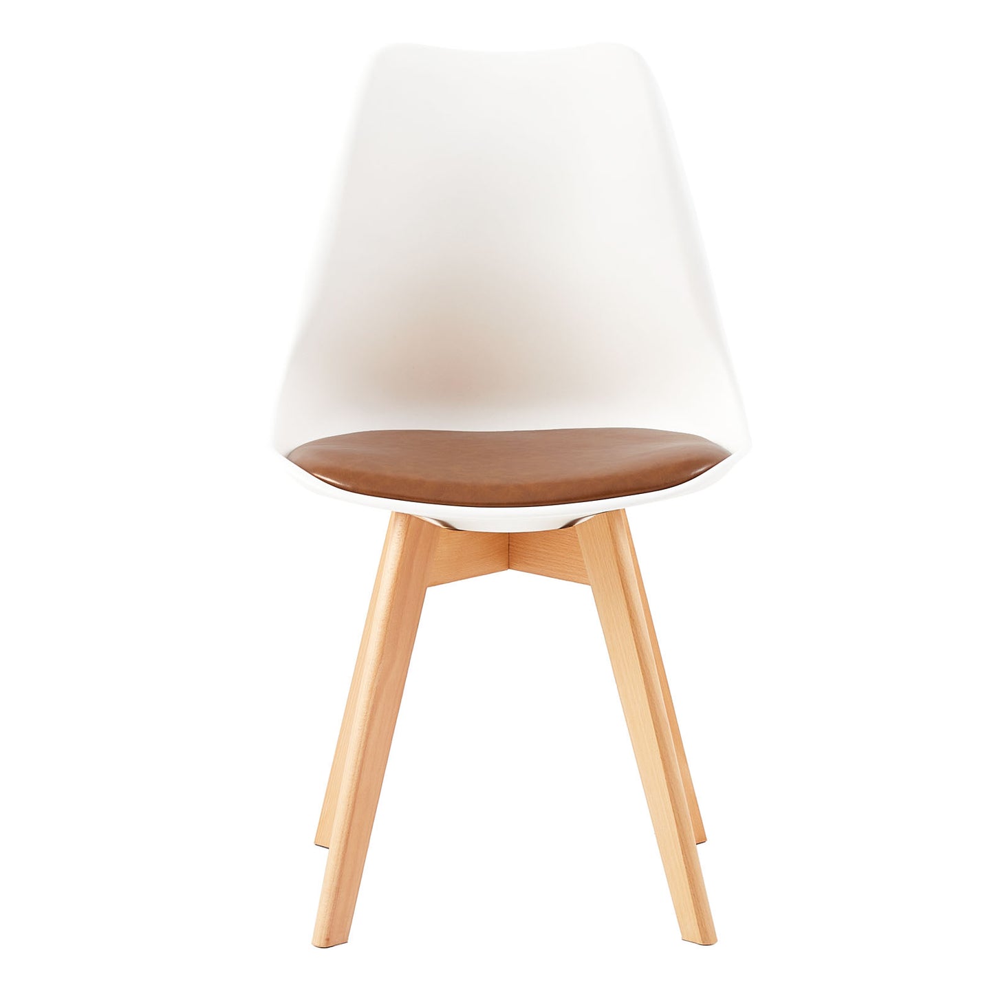 Retro Design beklede bijzetstoel (set van 4) - Grijs/Camel-TULIP