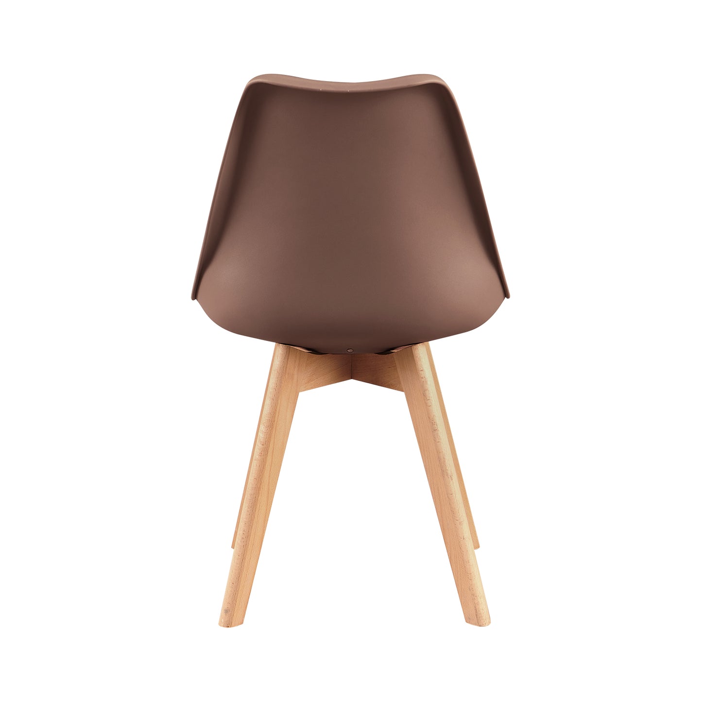 TULIP Stoel Voor Kaptafel met Kussens set van 2/4 - Chocoladekleur
