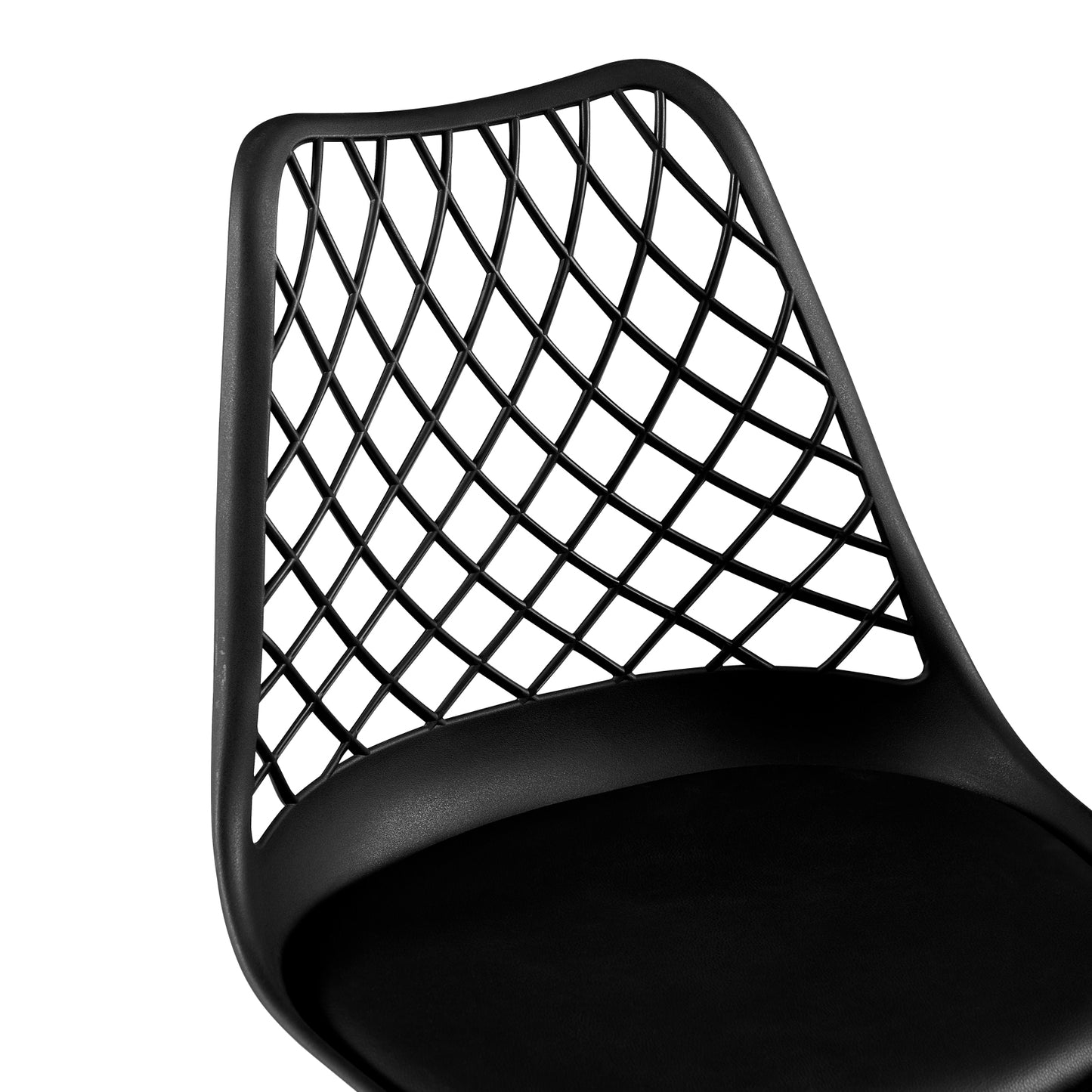 LEYDEN Creative Eetkamerstoel met Beukenpoten (Set van 2/4) - Zwart/Wit