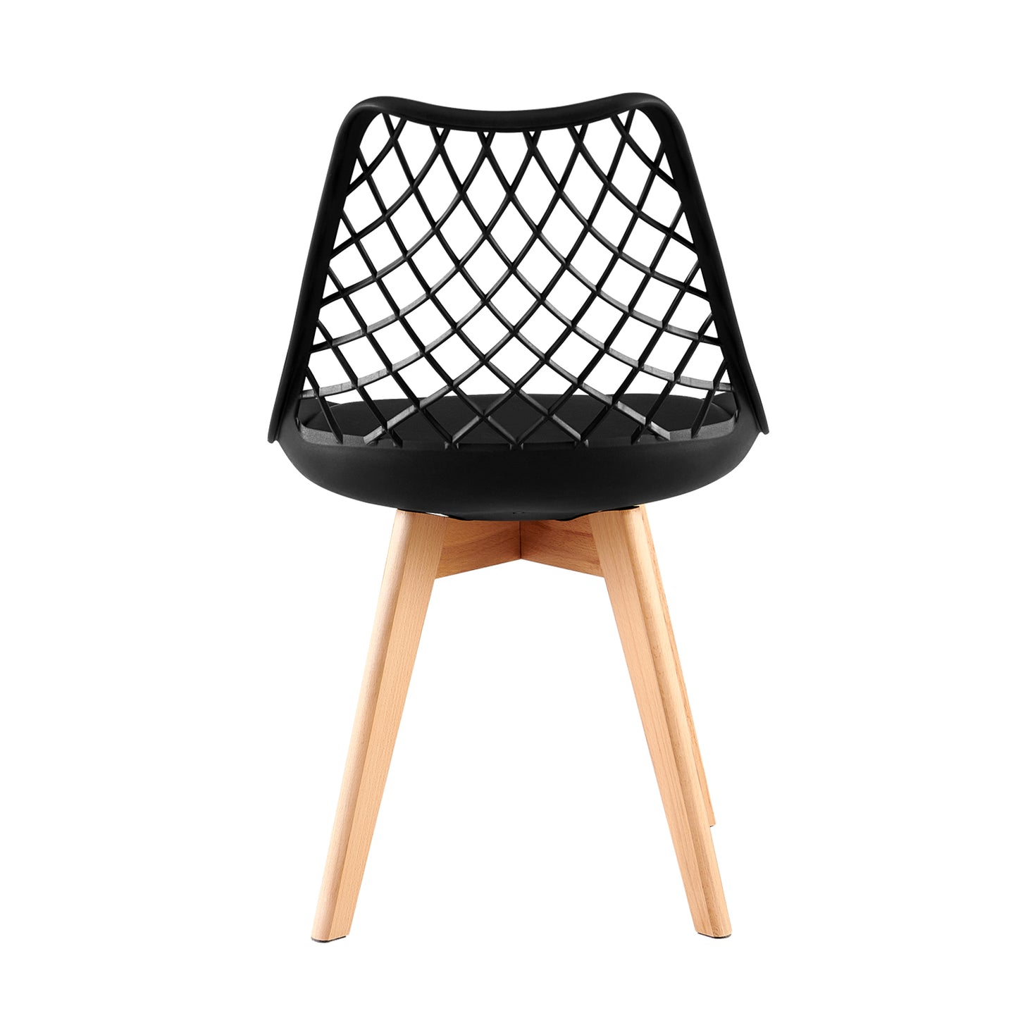 LEYDEN Creative Eetkamerstoel met Beukenpoten (Set van 2/4) - Zwart/Wit