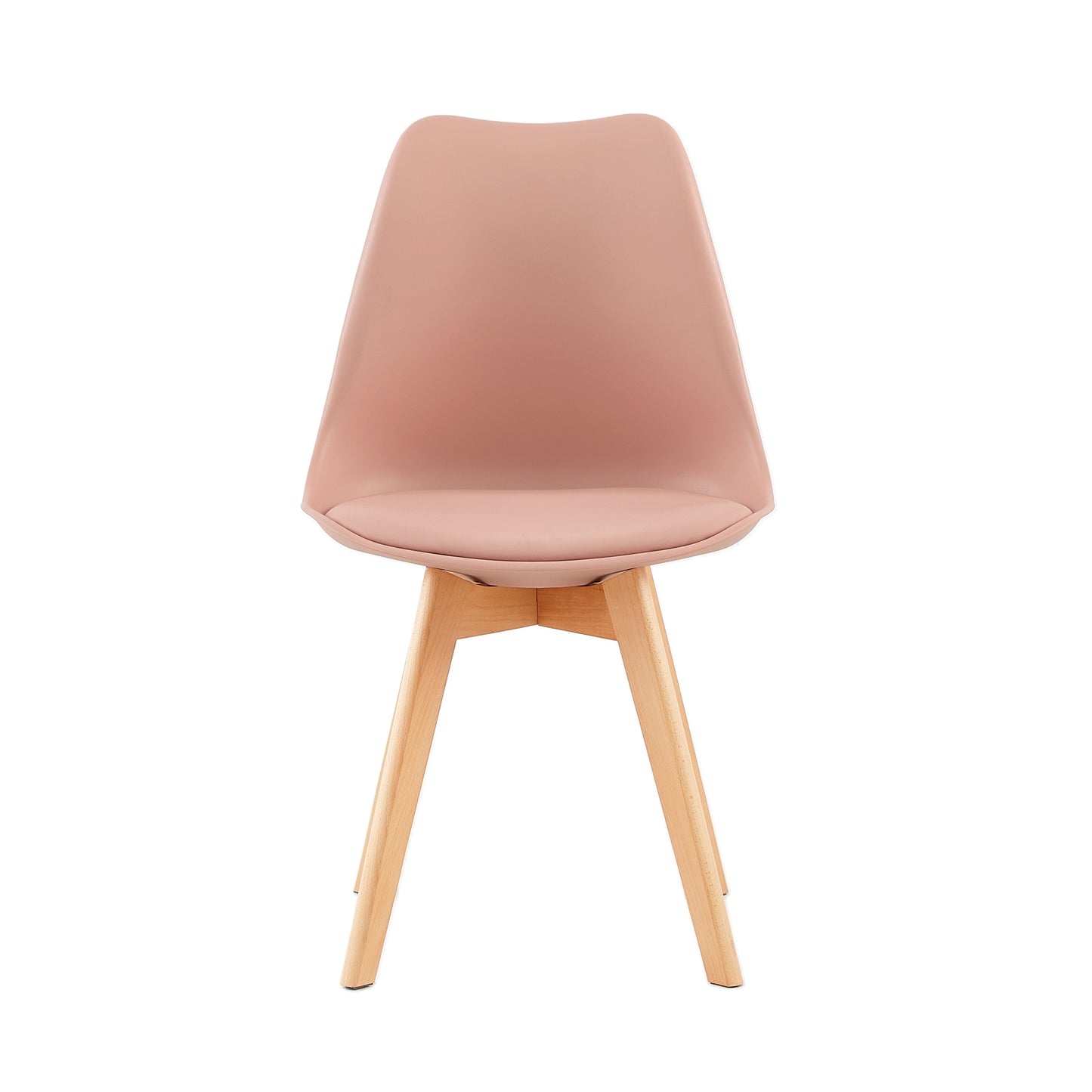 Gestoffeerde eetkamerstoelen (set van 2/4)-Bonenpasta/Oranje/Rood-TULIP