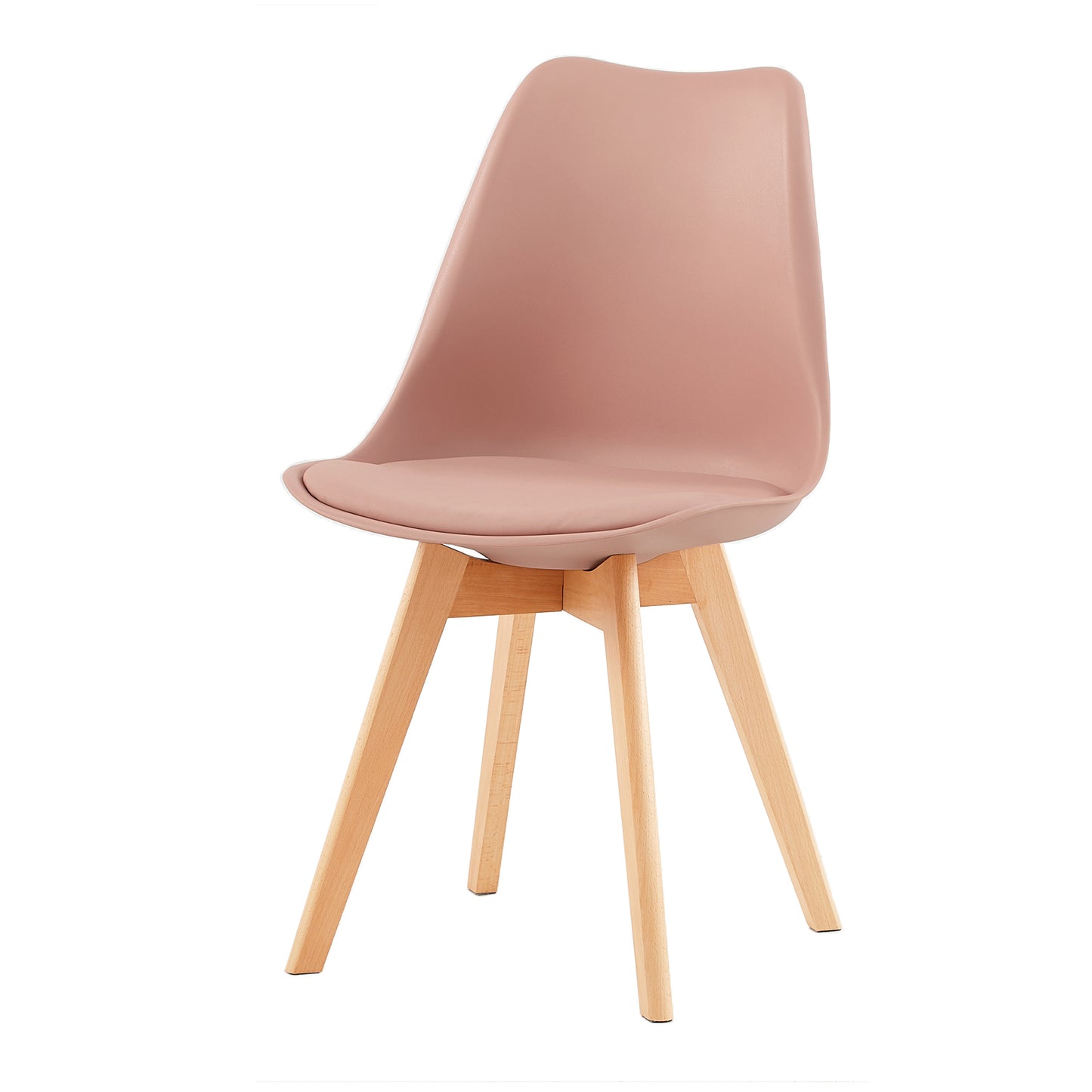 Gestoffeerde eetkamerstoelen (set van 2/4)-Bonenpasta/Oranje/Rood-TULIP