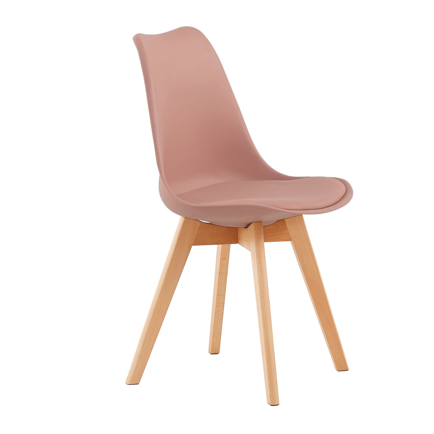 Gestoffeerde eetkamerstoelen (set van 2/4)-Bonenpasta/Oranje/Rood-TULIP