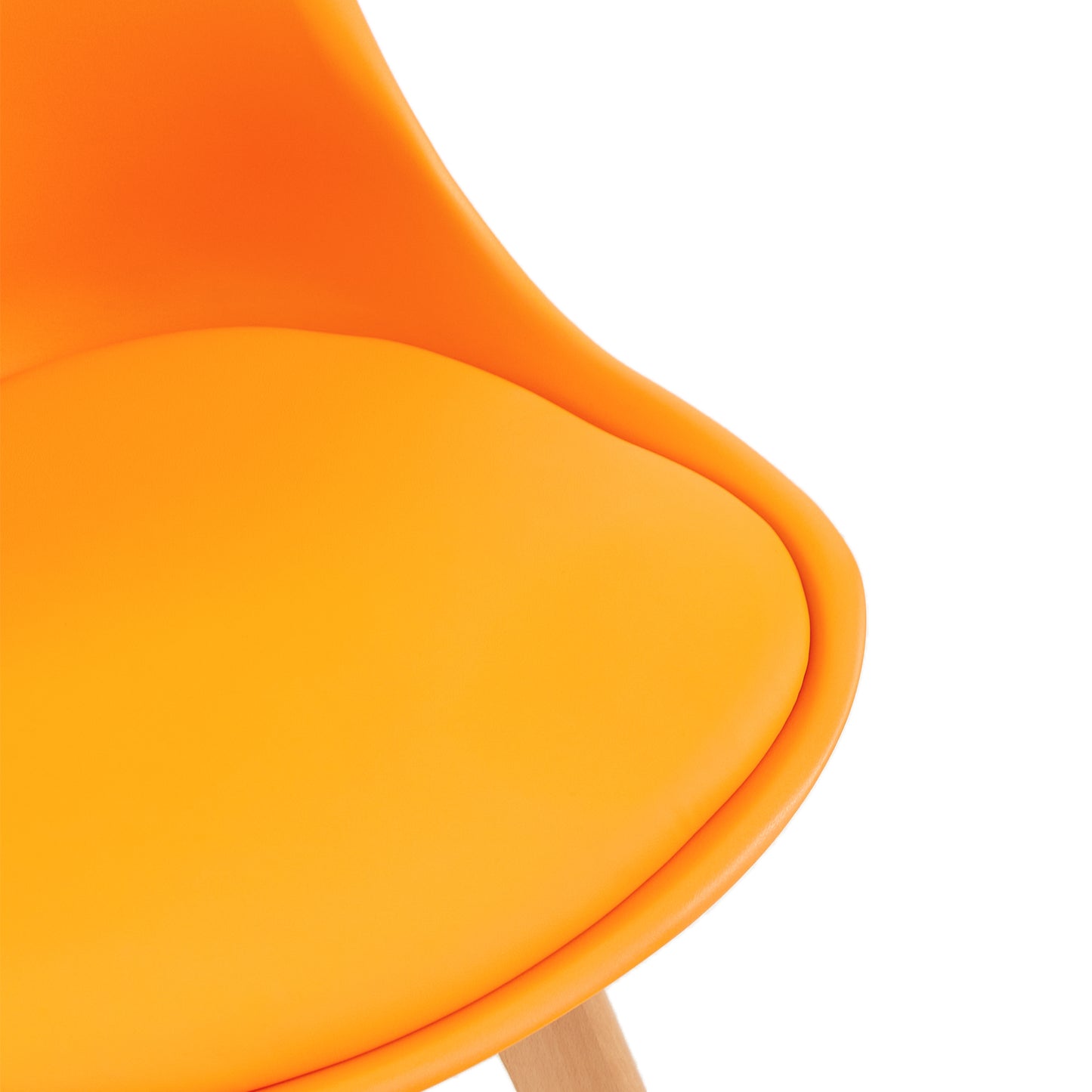 Moderne Tulp Eetkamerstoelen Set van 4 Kleurrijke Stoelen met Comfortabele Schuimkussens