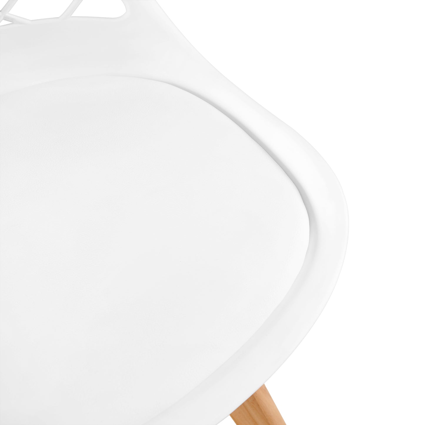 LEYDEN Creative Eetkamerstoel met Beukenpoten (Set van 2/4) - Zwart/Wit