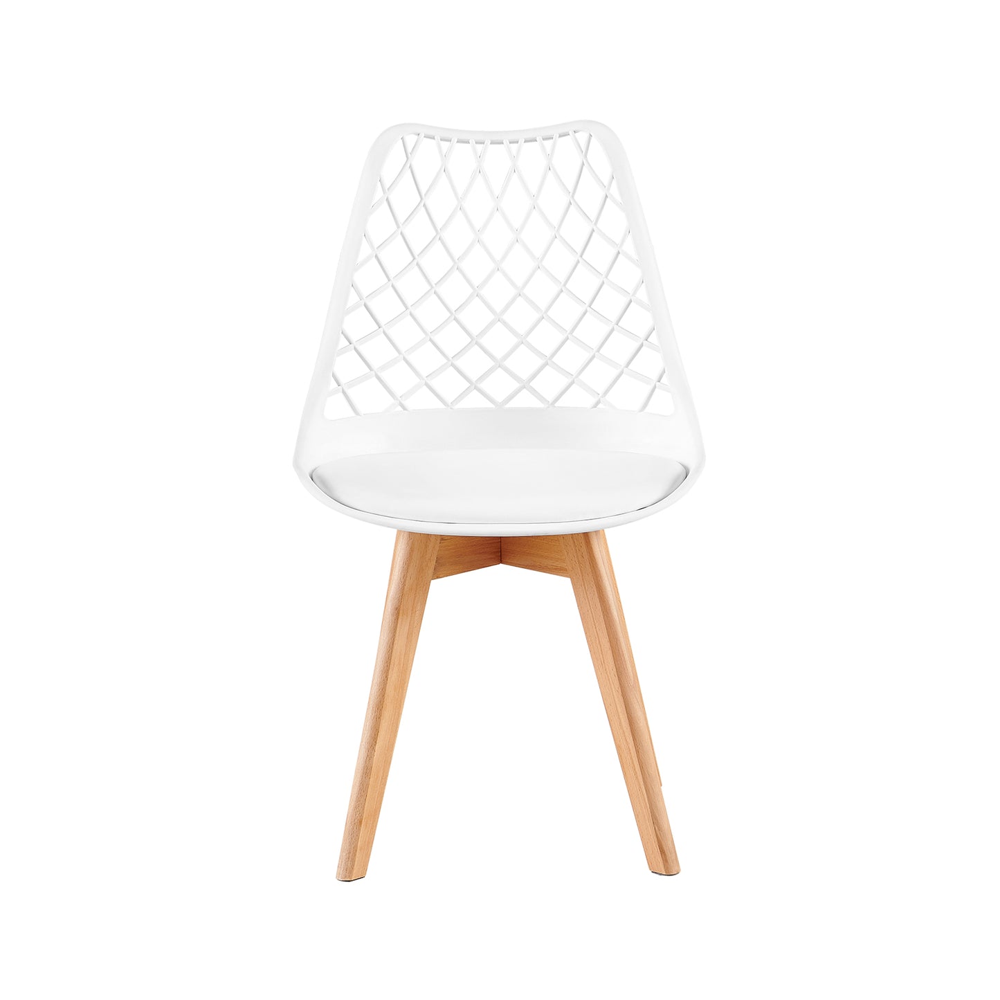 LEYDEN Creative Eetkamerstoel met Beukenpoten (Set van 2/4) - Zwart/Wit