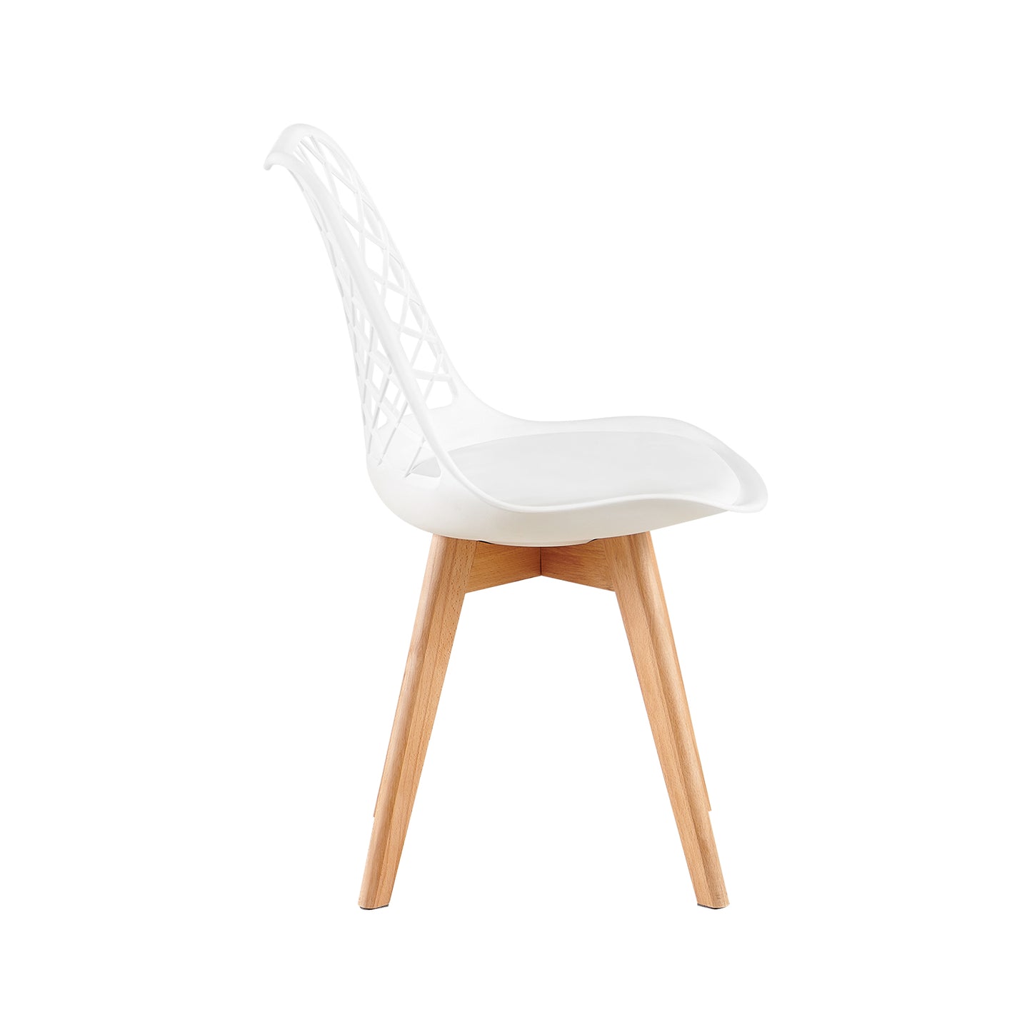 LEYDEN Creative Eetkamerstoel met Beukenpoten (Set van 2/4) - Zwart/Wit