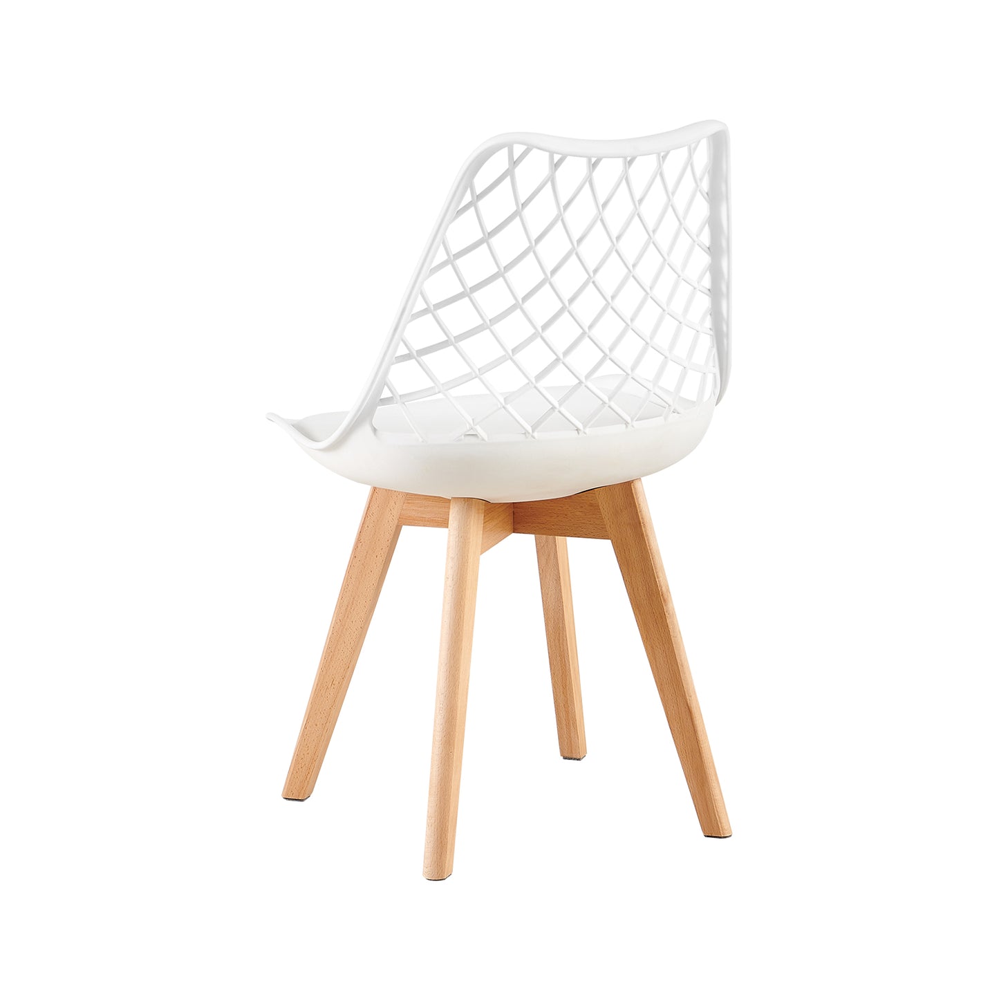 LEYDEN Creative Eetkamerstoel met Beukenpoten (Set van 2/4) - Zwart/Wit