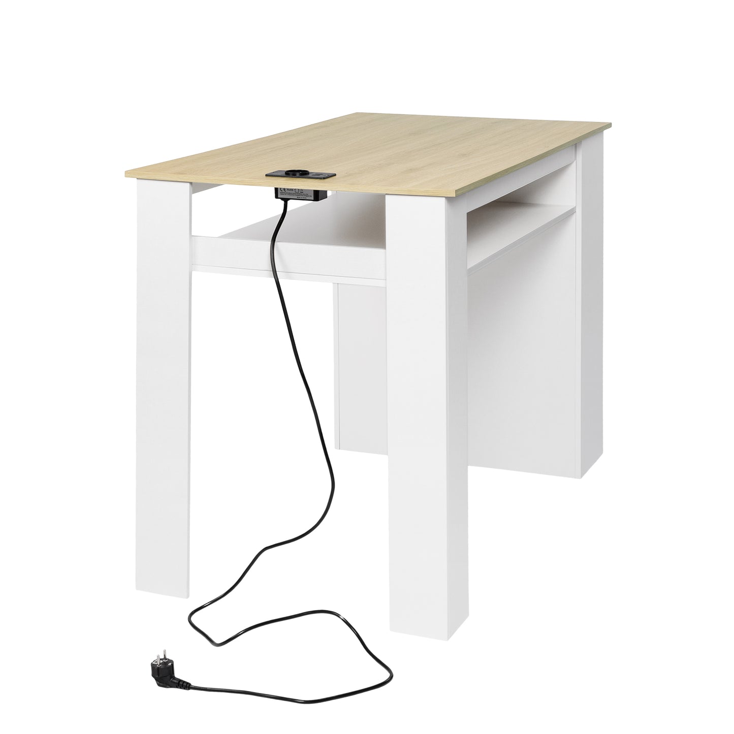 TURLEY Modern bartafel Bureautafel met vakken - Zwart/Wit