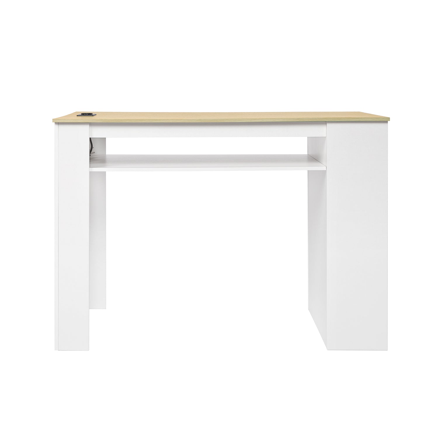 TURLEY Modern bartafel Bureautafel met vakken - Zwart/Wit