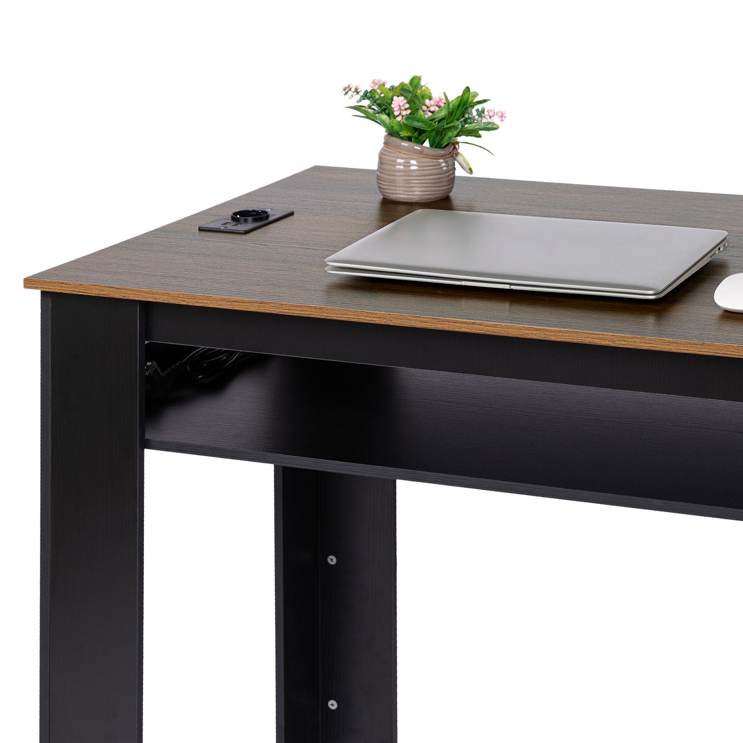 TURLEY Modern bartafel Bureautafel met vakken - Zwart/Wit