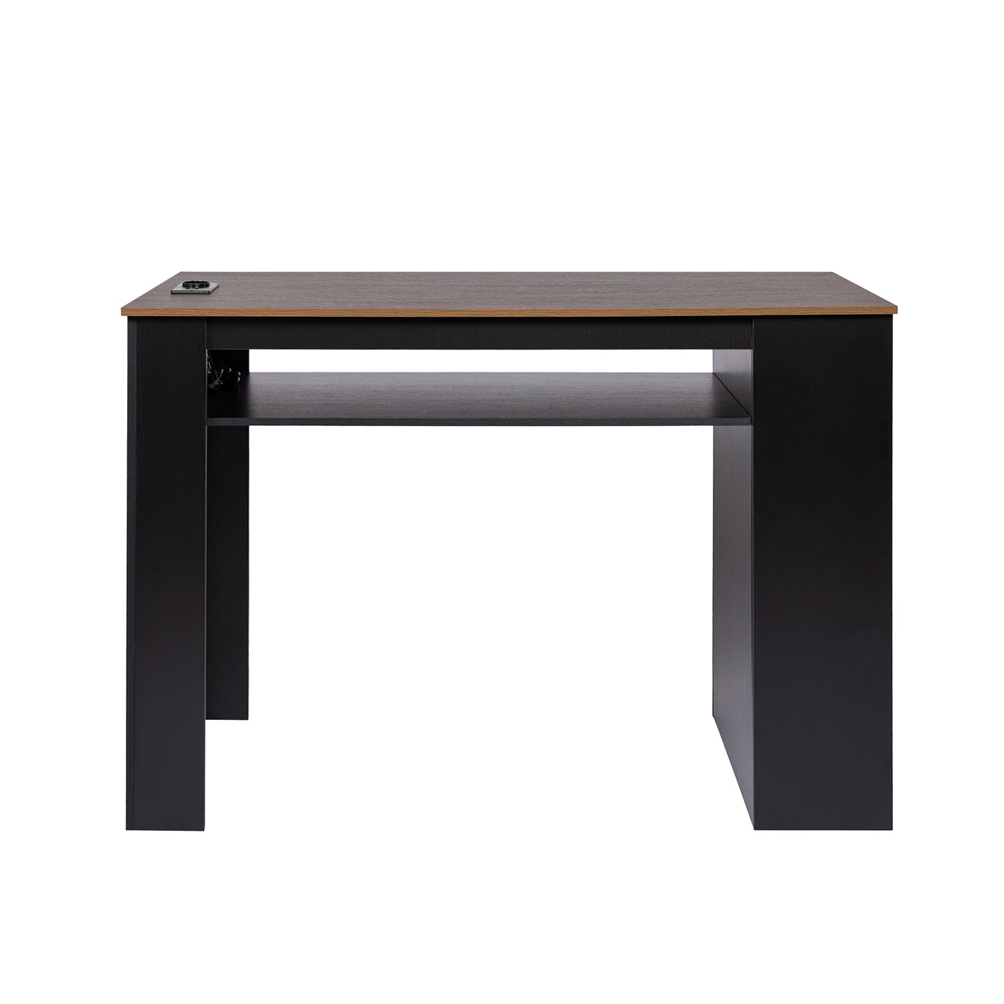 TURLEY Modern bartafel Bureautafel met vakken - Zwart/Wit