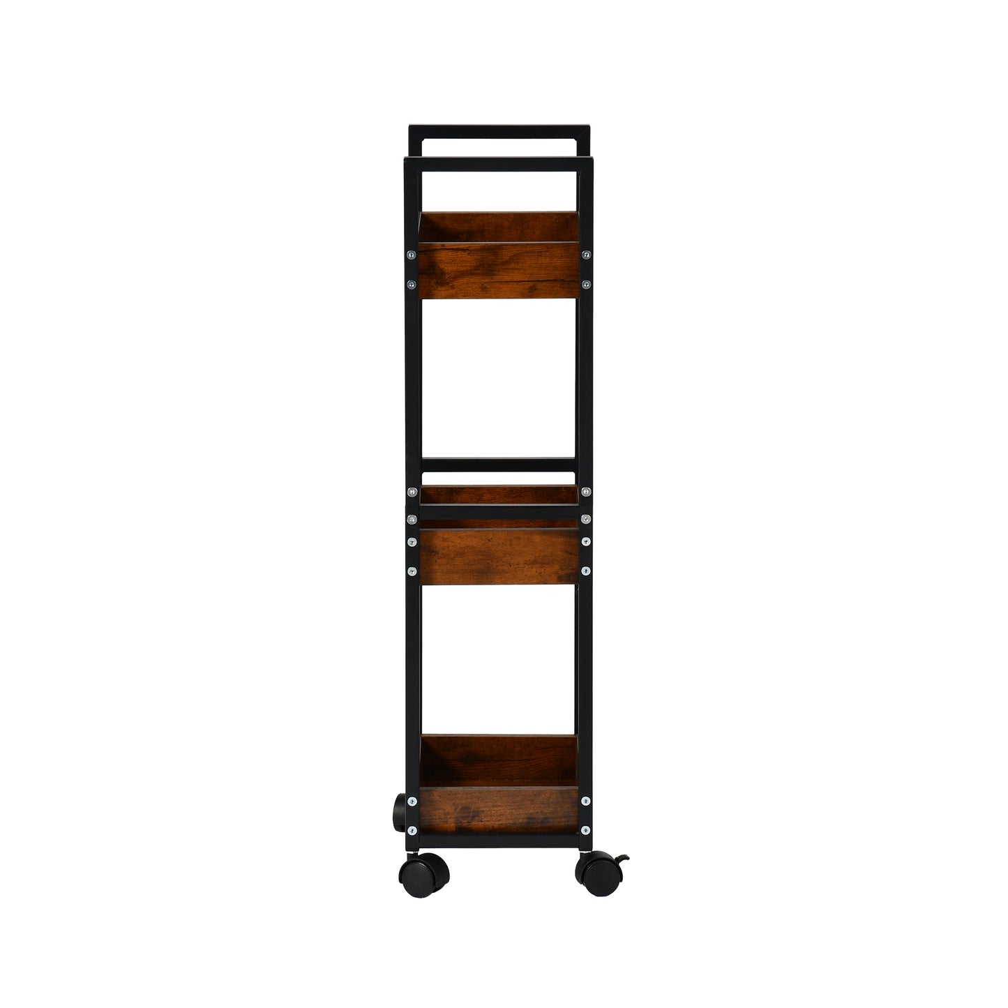 VERO Drie-Laags Opslagrek Make-up Opbergwagen - Fire/OAK Kleur