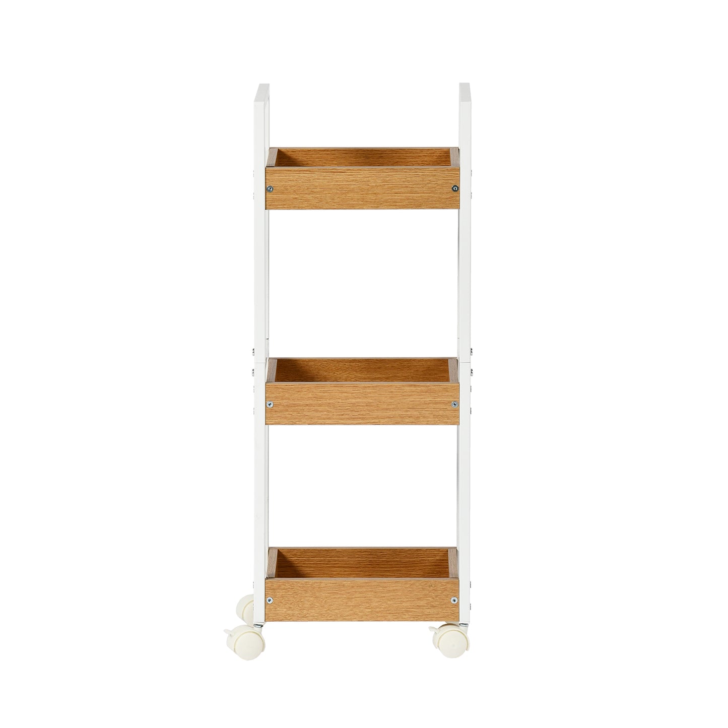 VERO Drie-Laags Opslagrek Make-up Opbergwagen - Fire/OAK Kleur