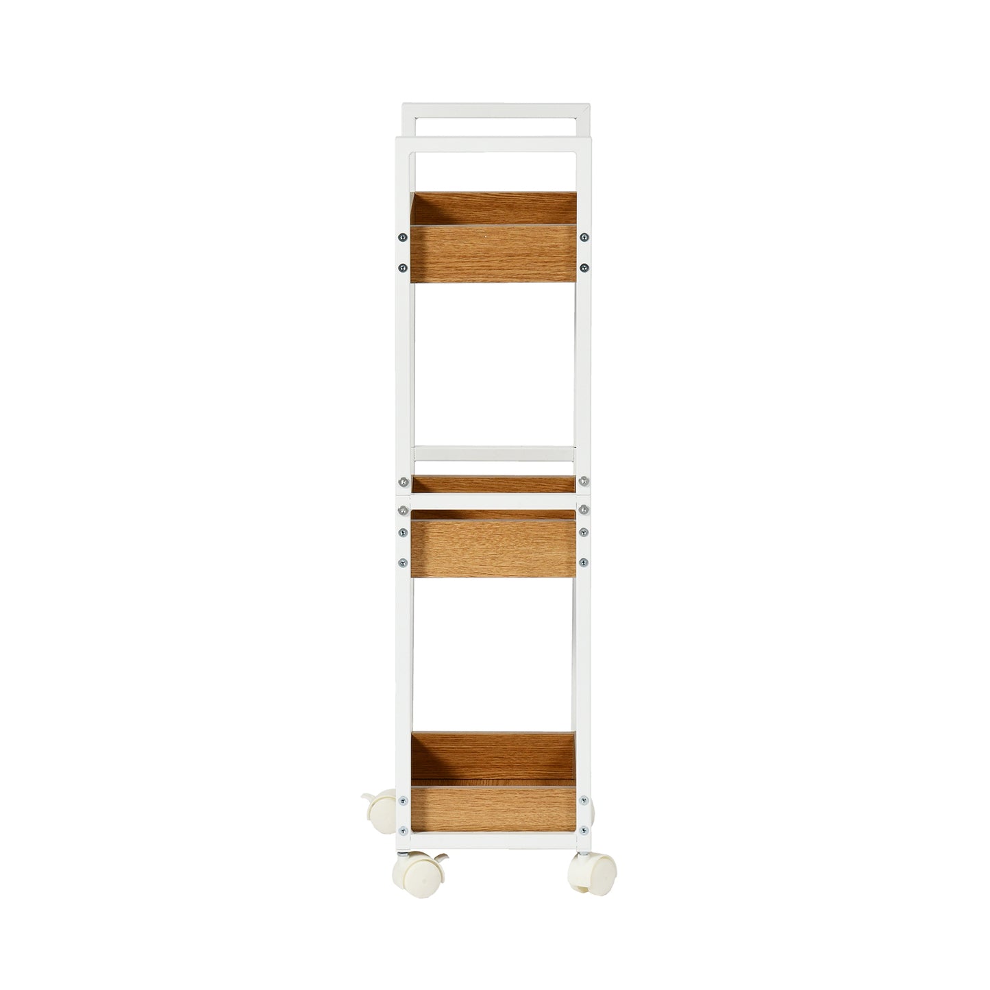 VERO Drie-Laags Opslagrek Make-up Opbergwagen - Fire/OAK Kleur