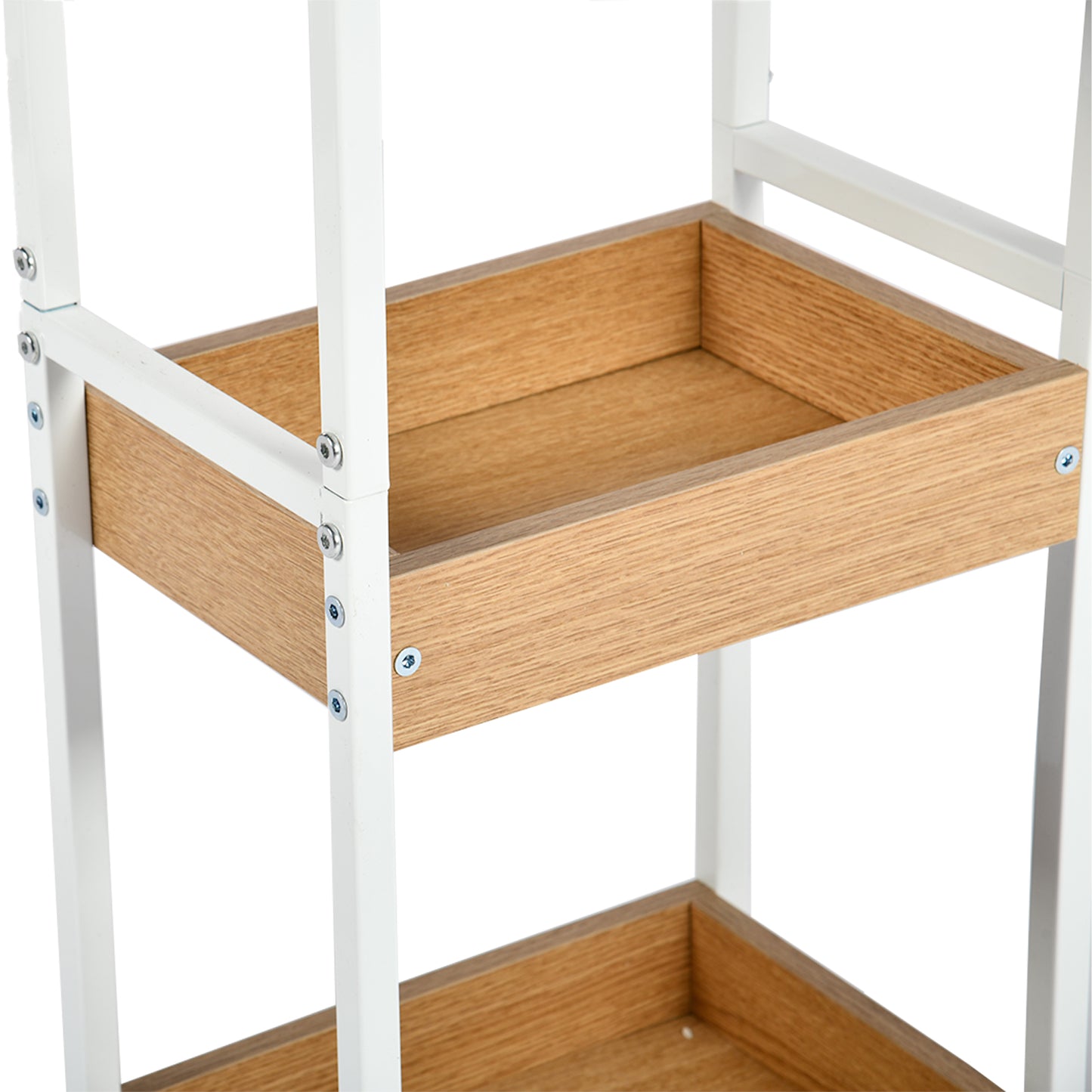 VERO Drie-Laags Opslagrek Make-up Opbergwagen - Fire/OAK Kleur