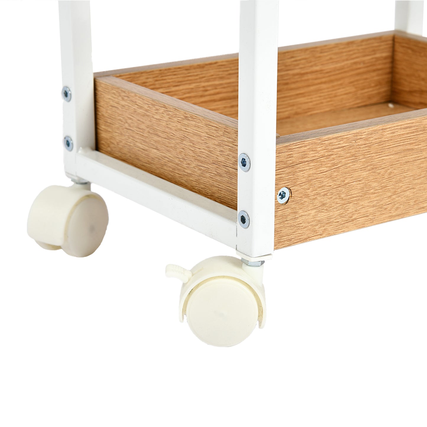 VERO Drie-Laags Opslagrek Make-up Opbergwagen - Fire/OAK Kleur