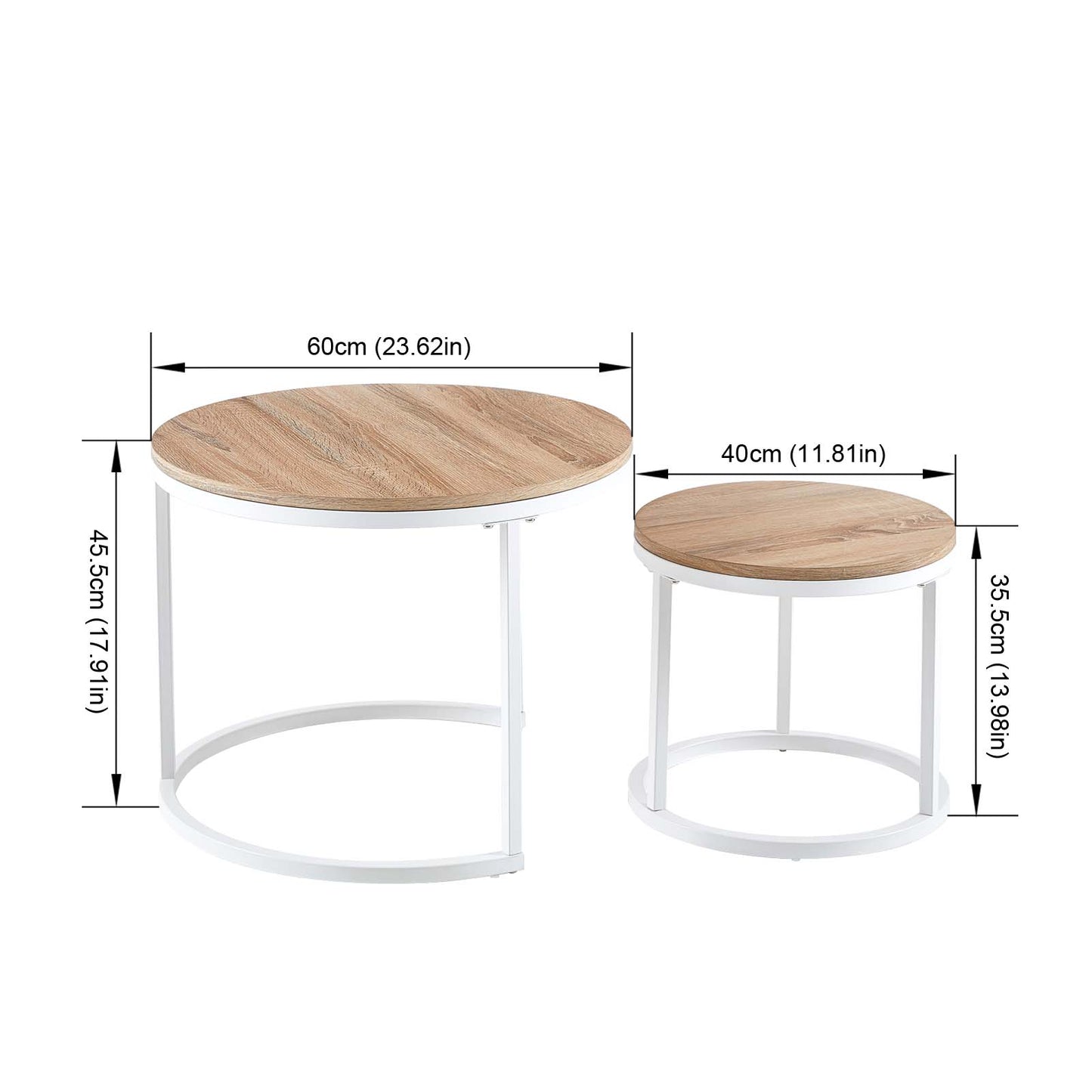 VERONA Houten Salontafel (set van 2)
